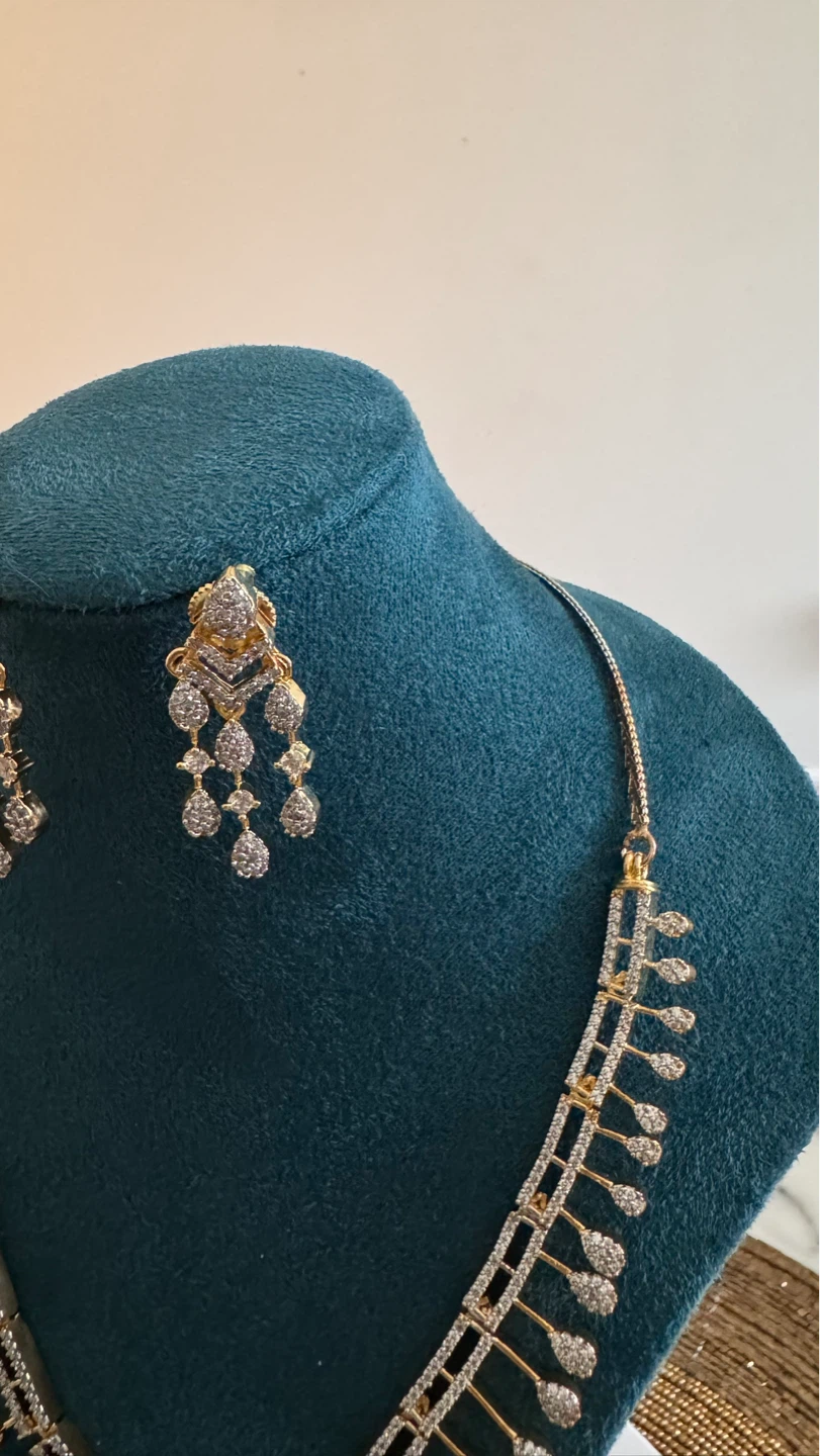 AD nano setting Necklace and Earring Set - photo 3