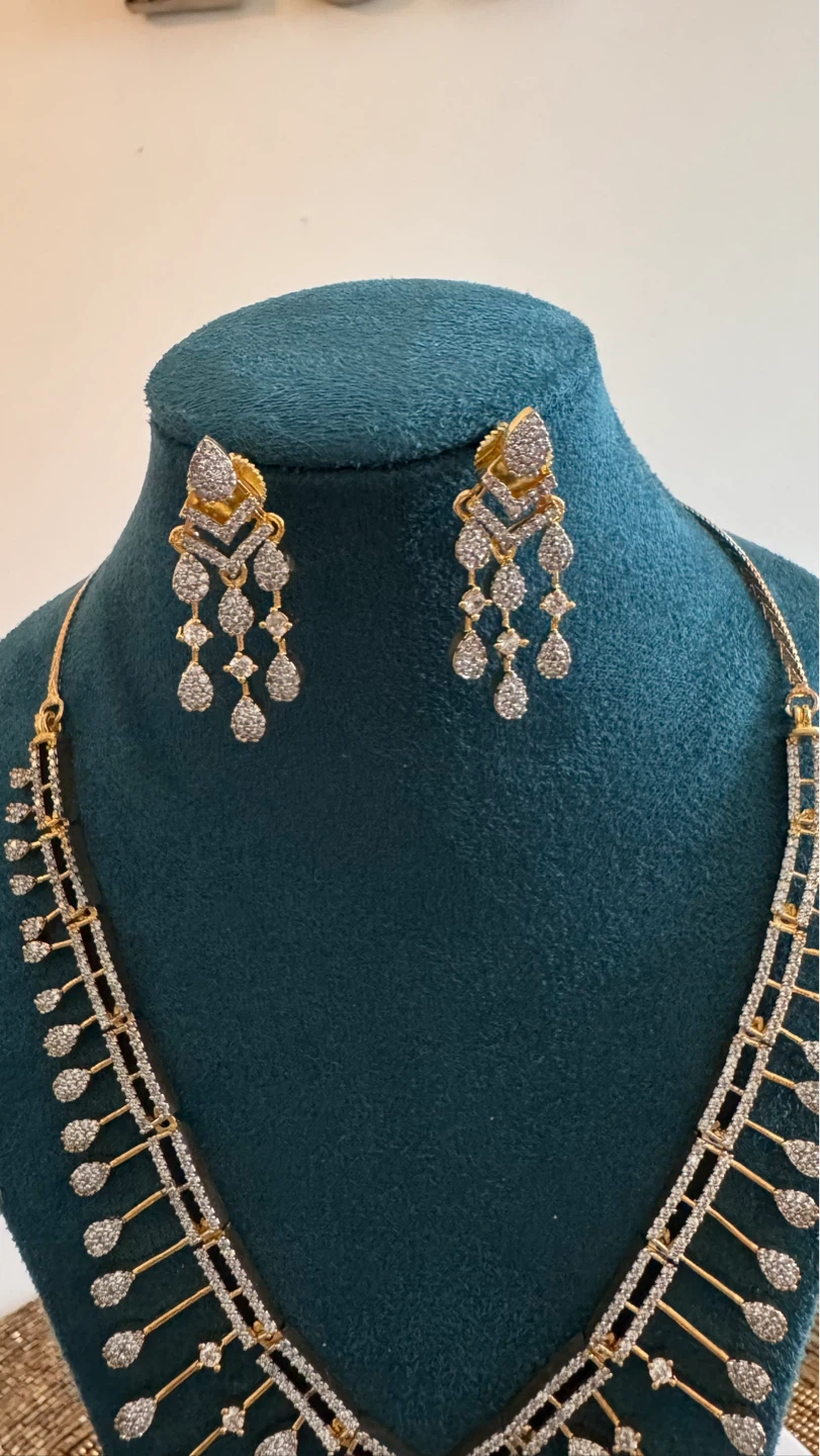 AD nano setting Necklace and Earring Set - photo 2