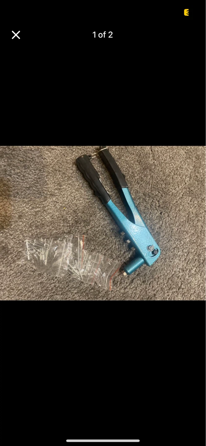Blue Rivet Gun with Assorted Rivets