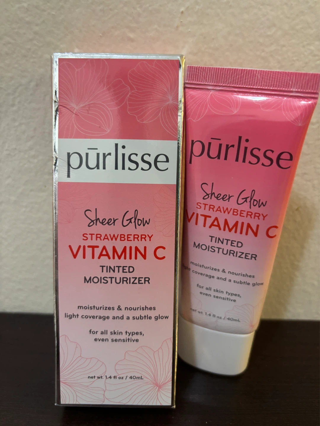 NEW-Purlisse Strawberry Vitamin C Tinted Moisturizer 1.4 fl oz