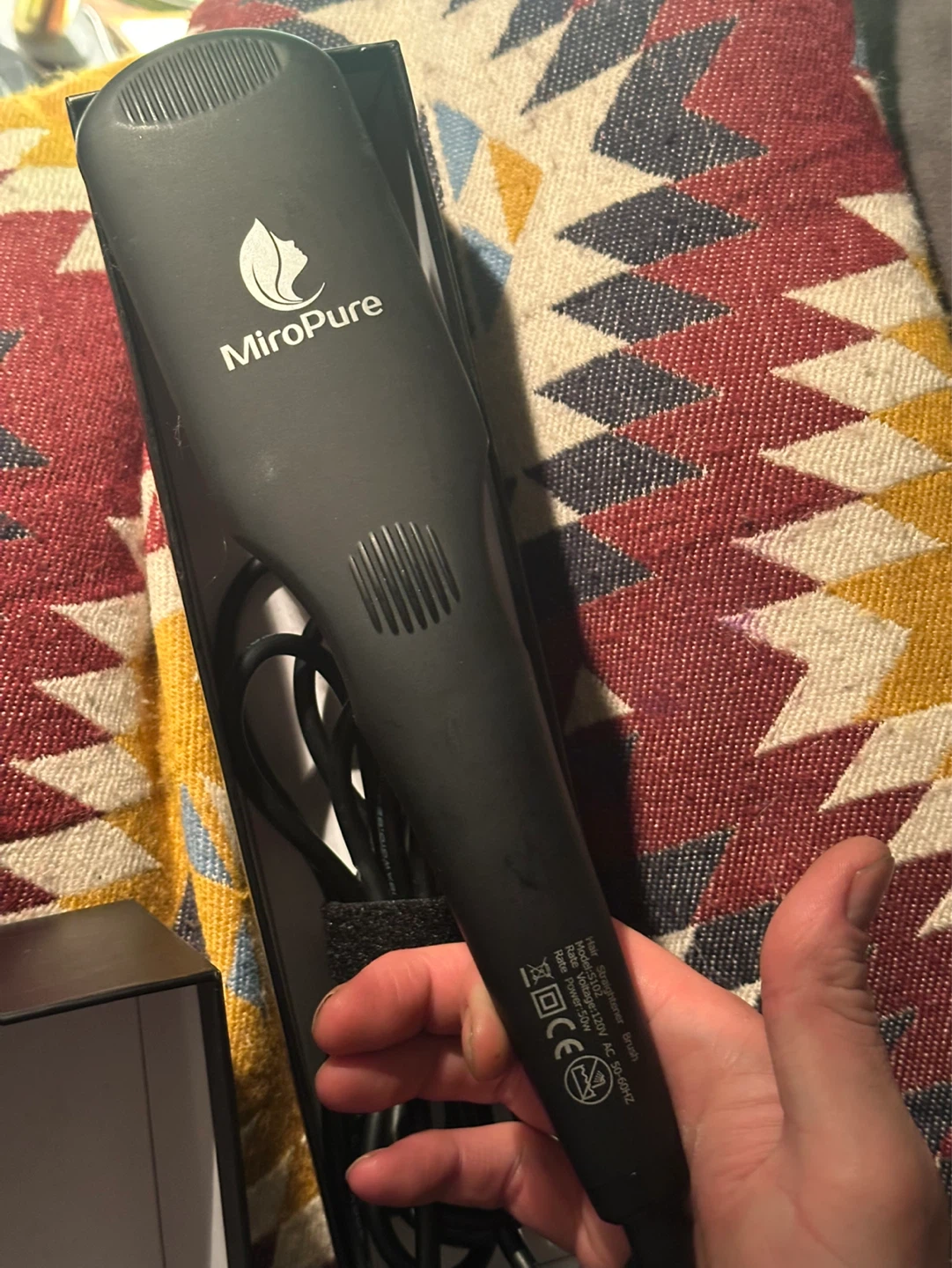 MiroPure Hair Straightener Brush  2-in-1 Ionic Straightening - photo 2