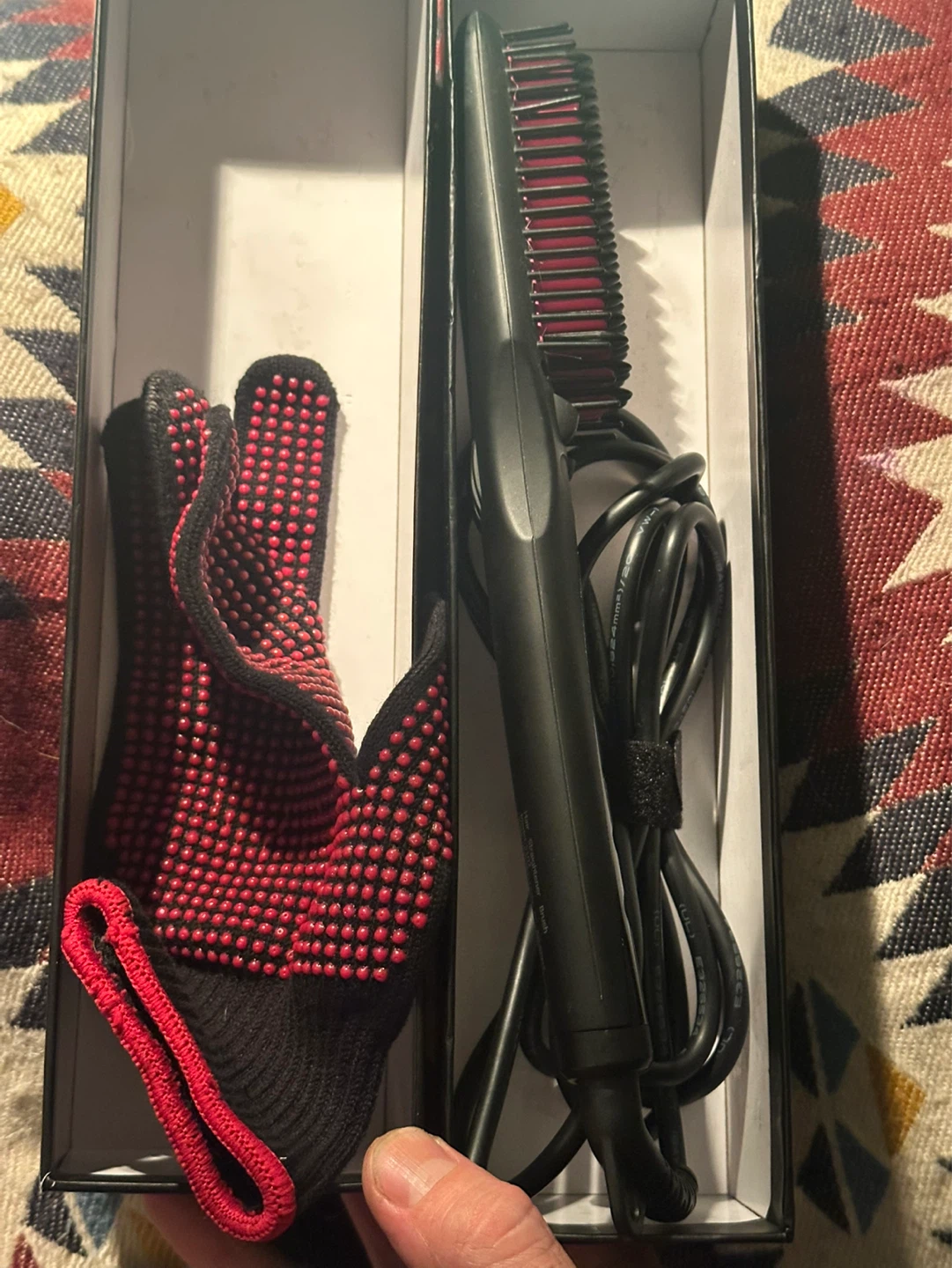 MiroPure Hair Straightener Brush  2-in-1 Ionic Straightening