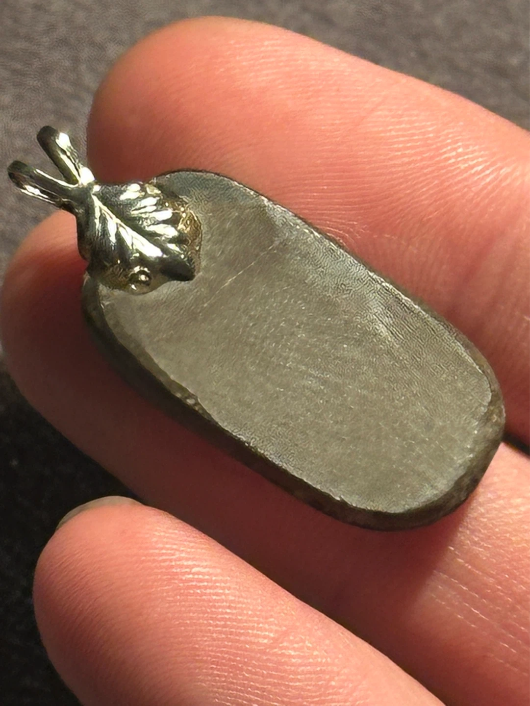Sterling Green Variscite Pendant / Canadian Ammolite pendant - photo 4