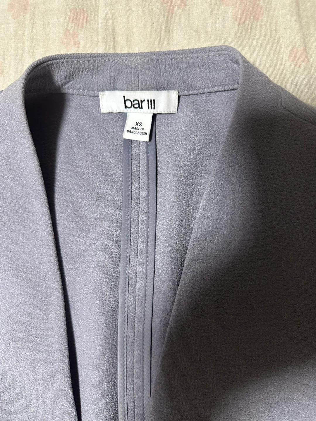 Bar III Gray Ruched Sleeve Blazer XS - photo 2