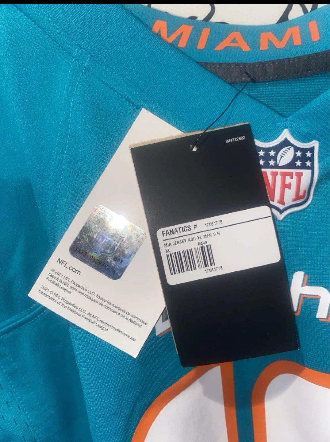 Miami Dolphins NFL Jersey Size XL Tyreek Hill - photo 4