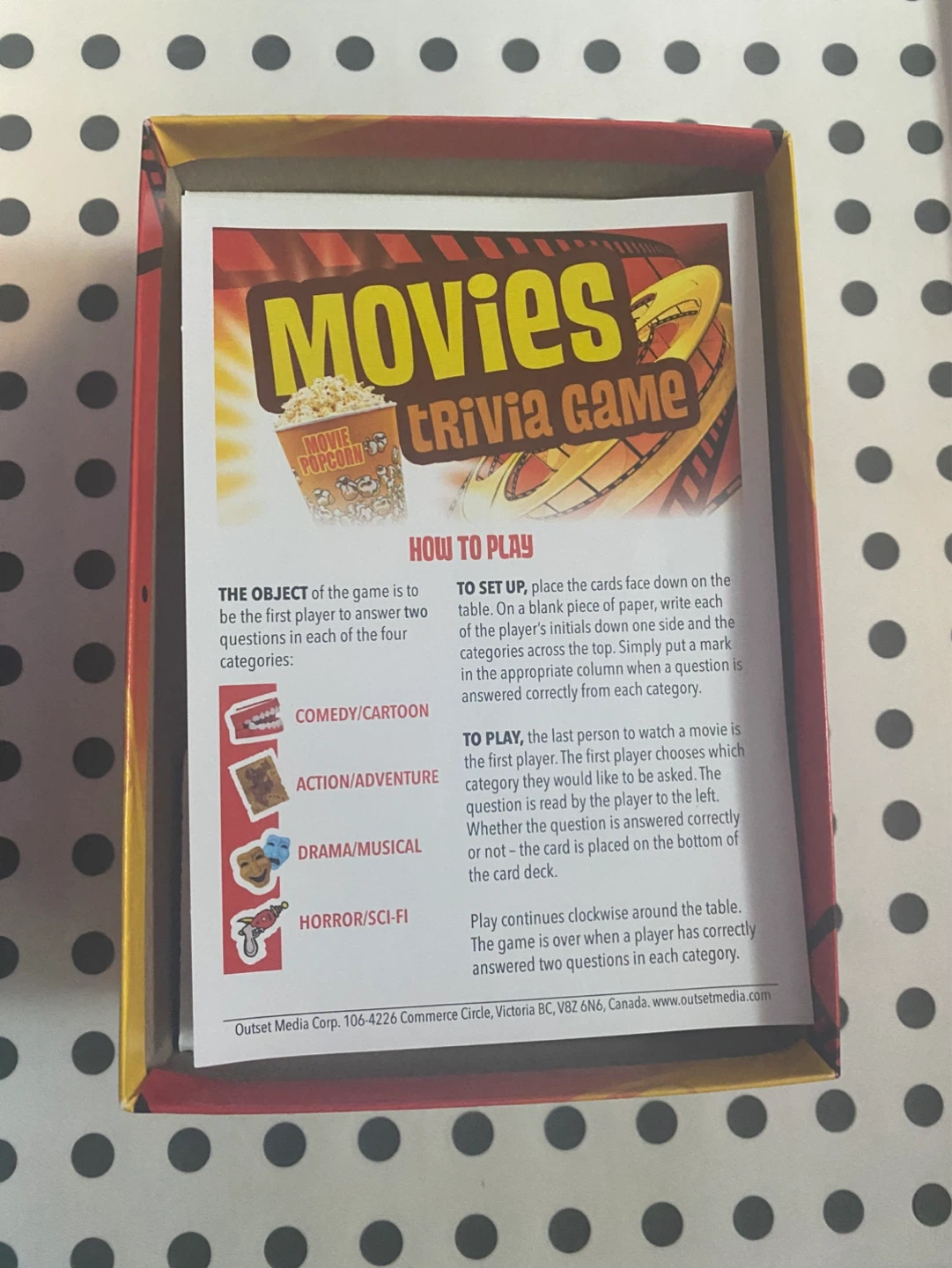 Outset Movies Trivia Game - photo 2