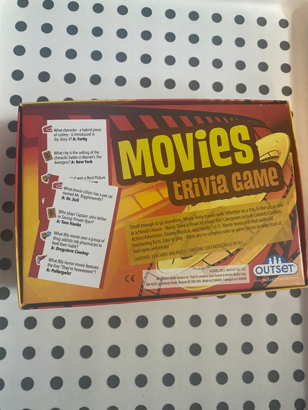 Outset Movies Trivia Game - photo 4