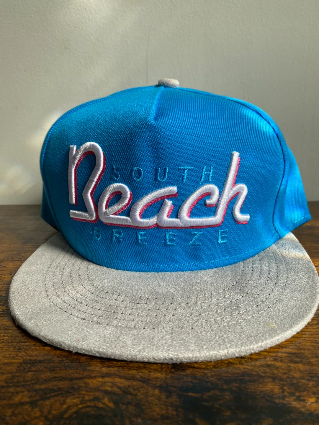 South Breeze Blue and Grey Snapback Hat