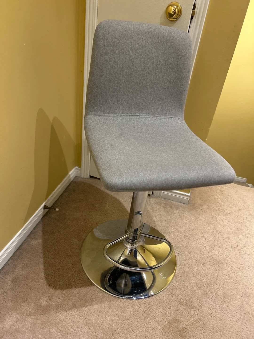 Grey Fabric Bar Stool - photo 2