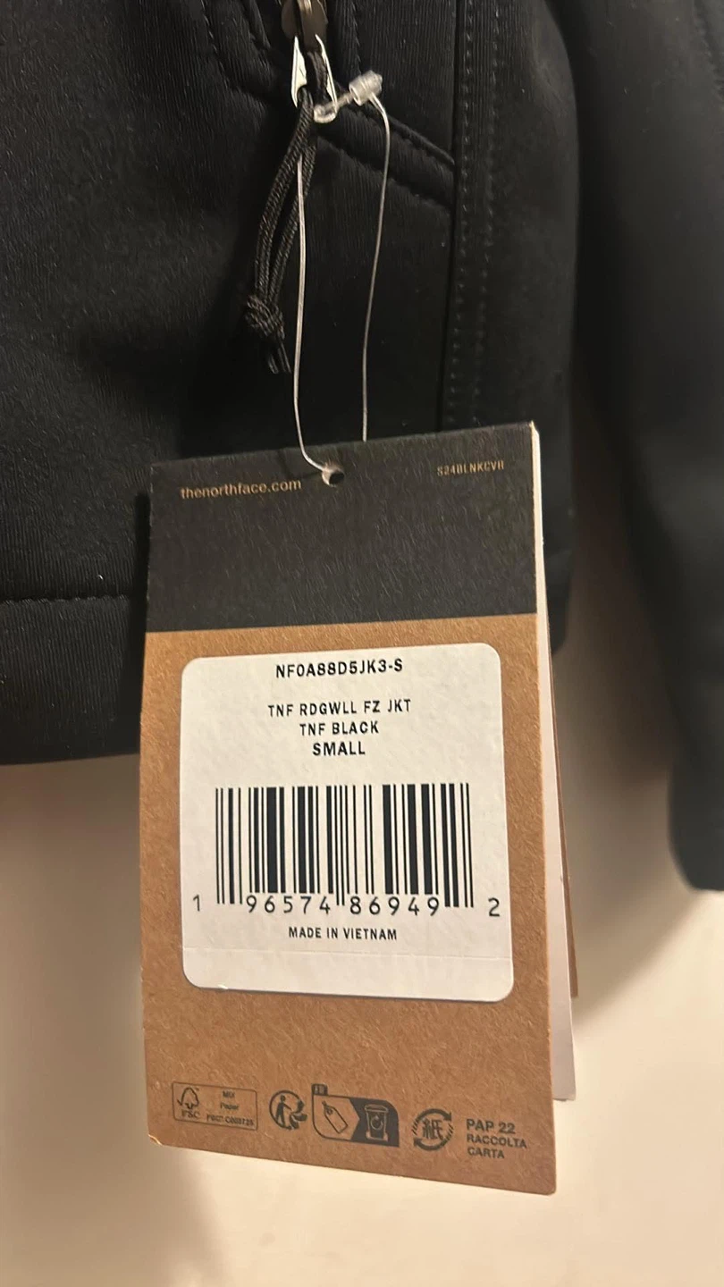 The North Face TNF RAGLWLL FZ Jacket - Black - Small - photo 2