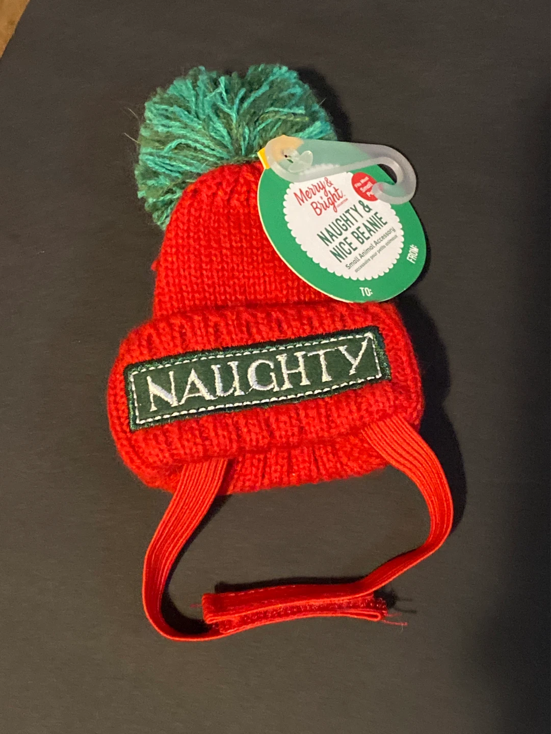 Small Animals: Merry & Bright Naughty & Nice Pet Beanie