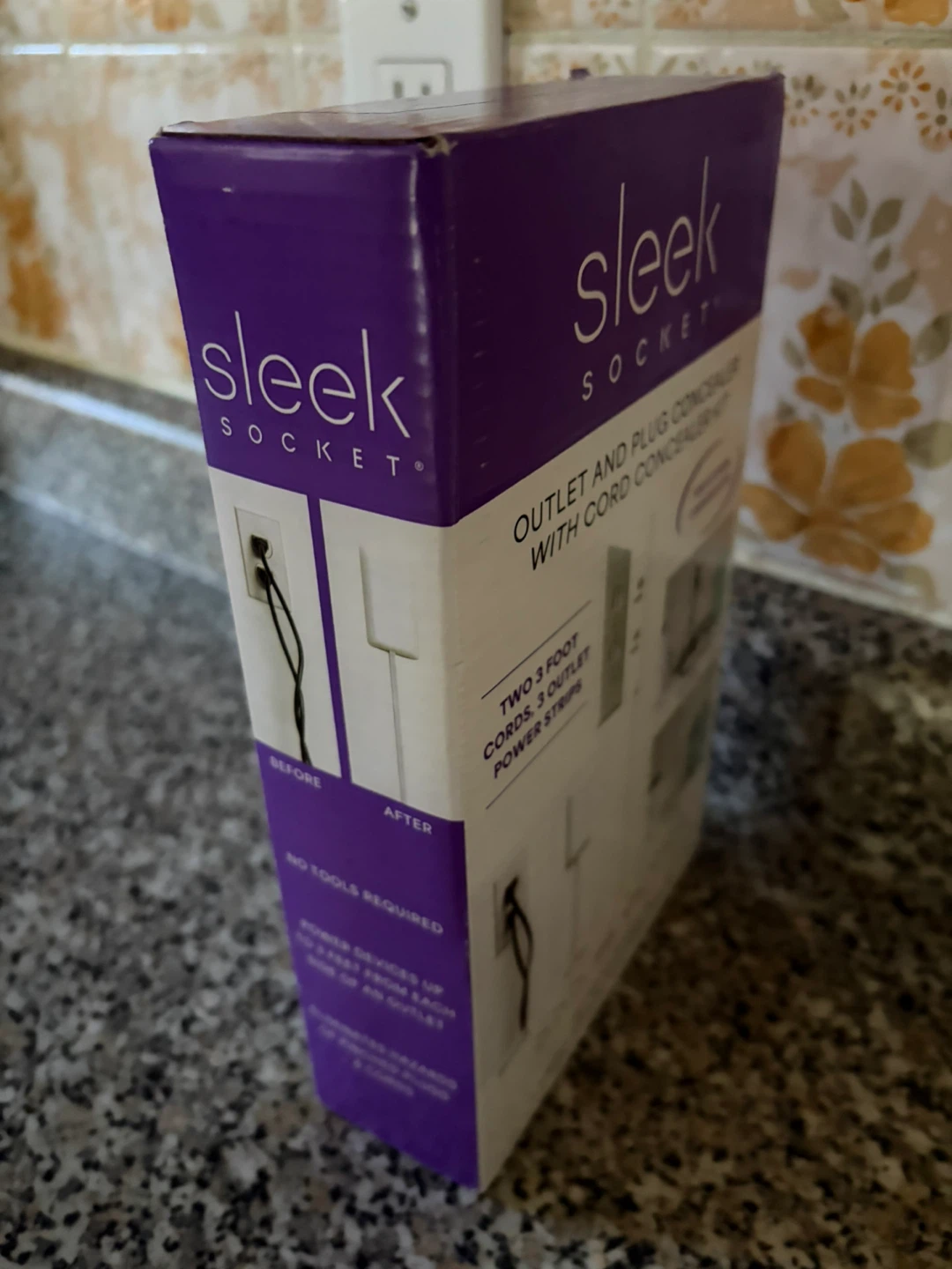 Sleek Socket Outlet and Plug Concealer with Cord Concealer Kit - photo 2