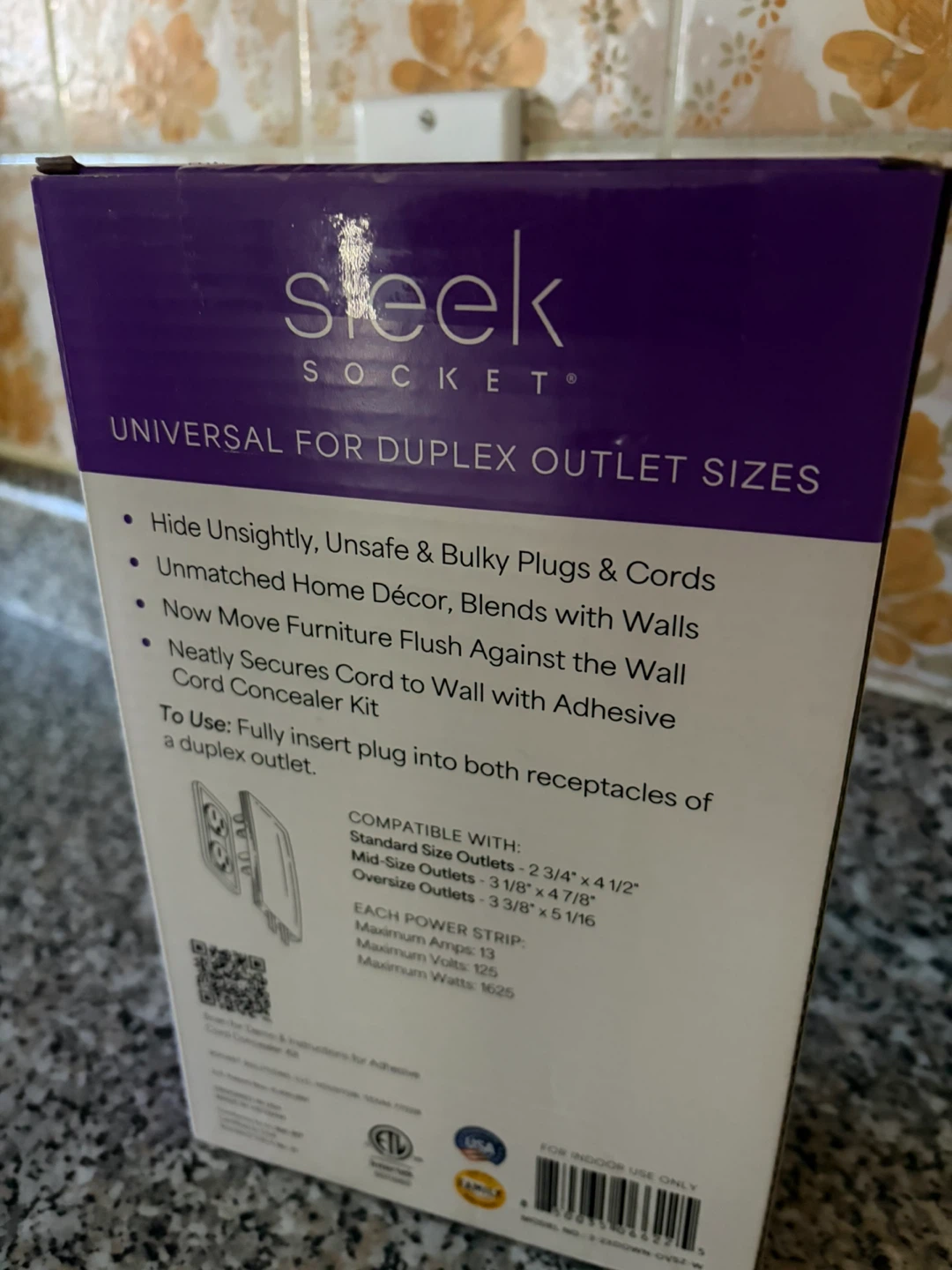 Sleek Socket Outlet and Plug Concealer with Cord Concealer Kit - photo 3