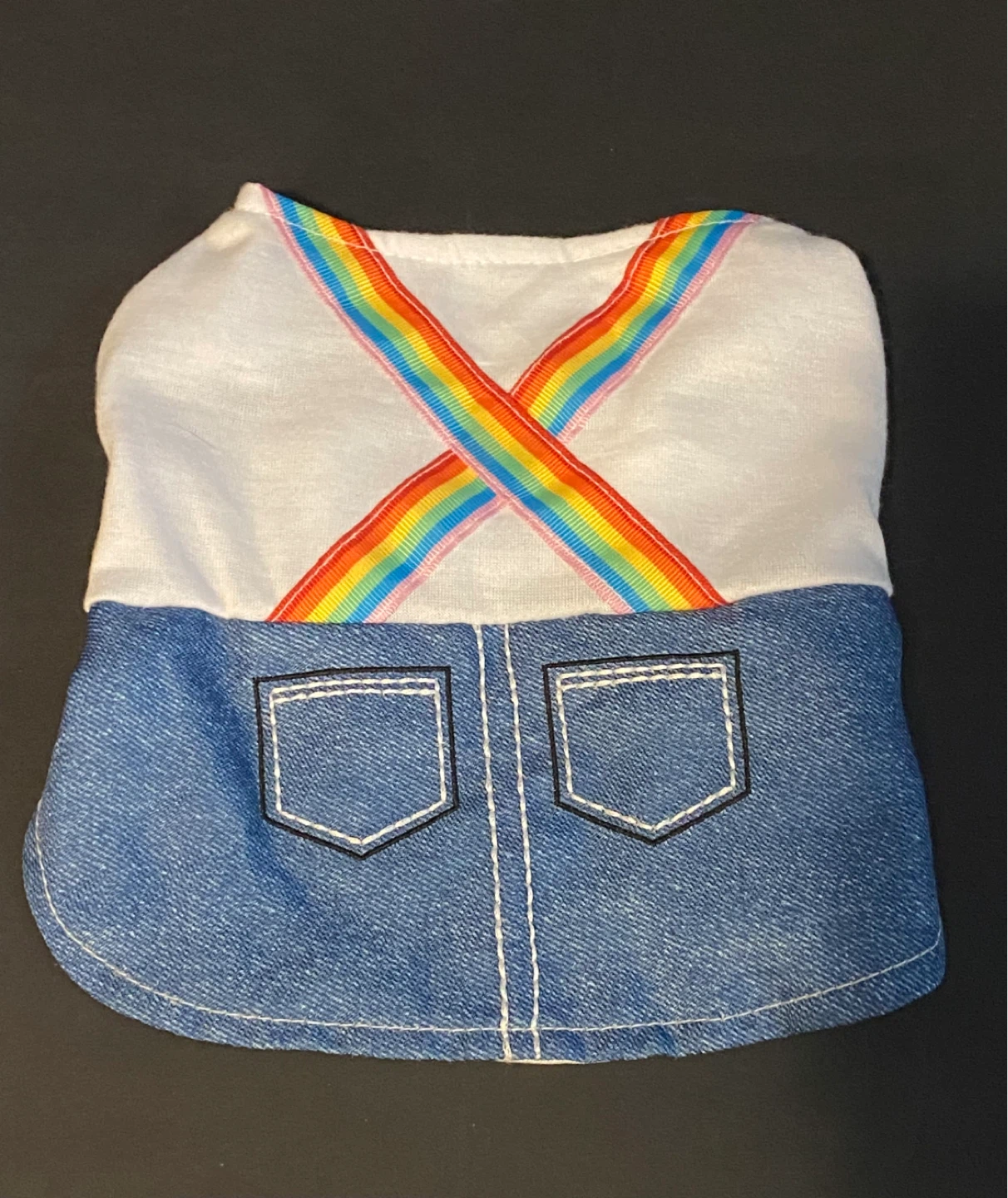 Small Animal: Pride Jeans and Suspenders Costume for Pets
