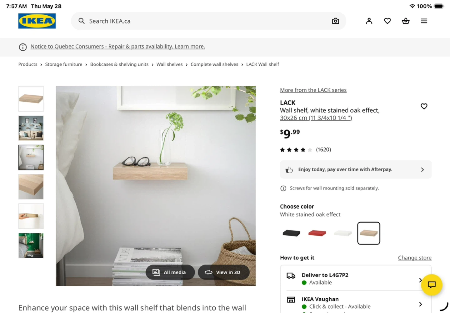 IKEA LACK White Wall Shelf. $5 EACH - photo 3