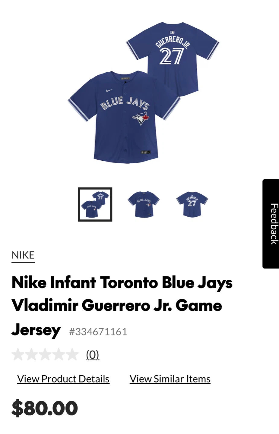 Nike Baby Toronto Blue Jays Springer Jersey blue 24 month - photo 4