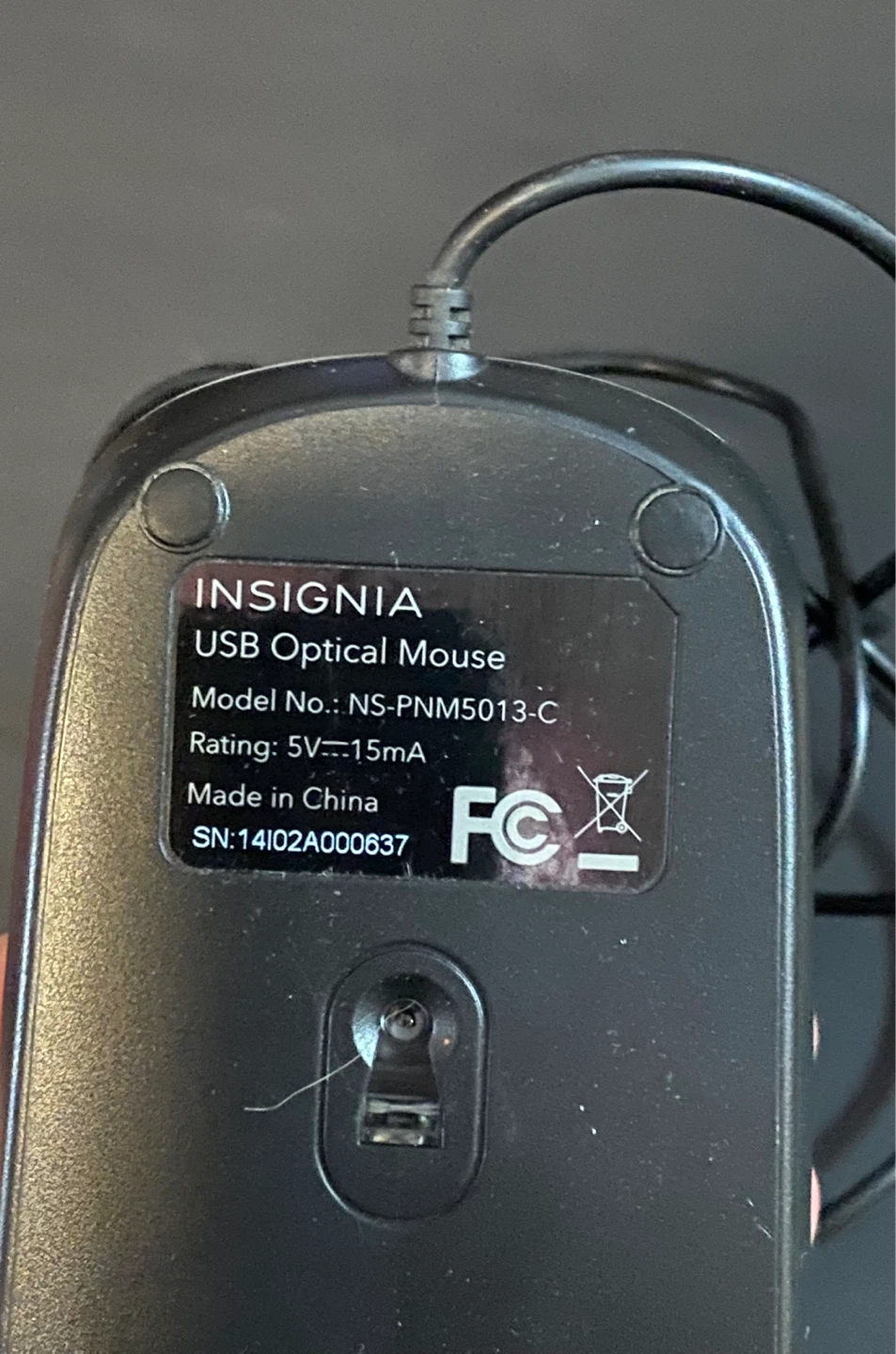 Insignia USB Optical Mouse NS-PNM5013-C - photo 2