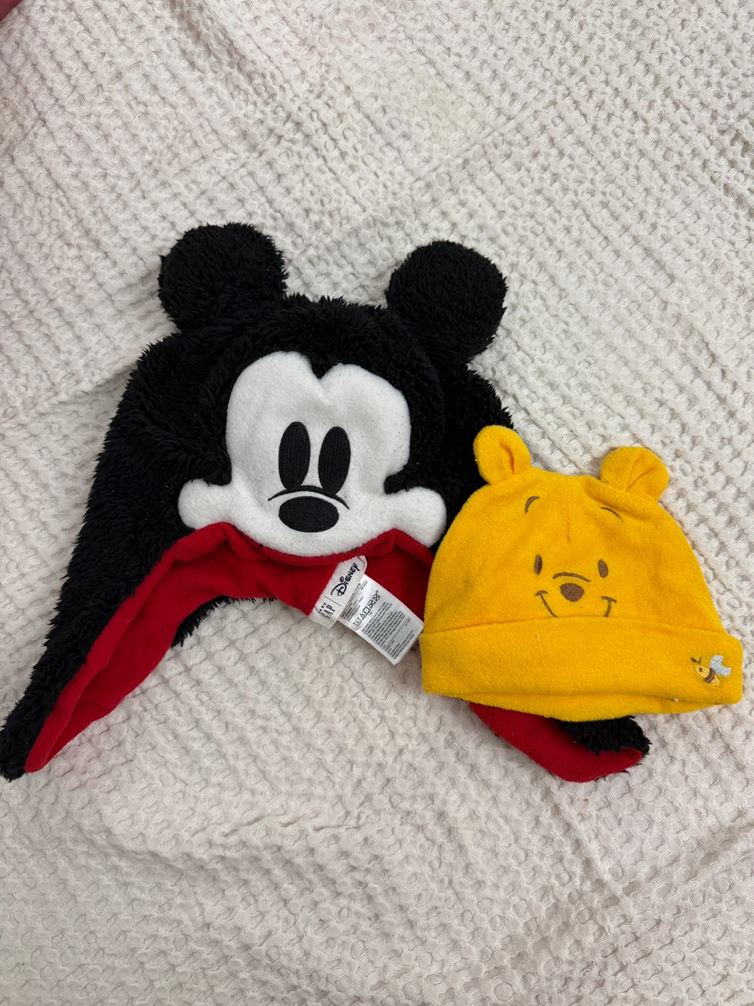 Baby Disney Mickey & Winnie the Pooh Hats 0-3 Months