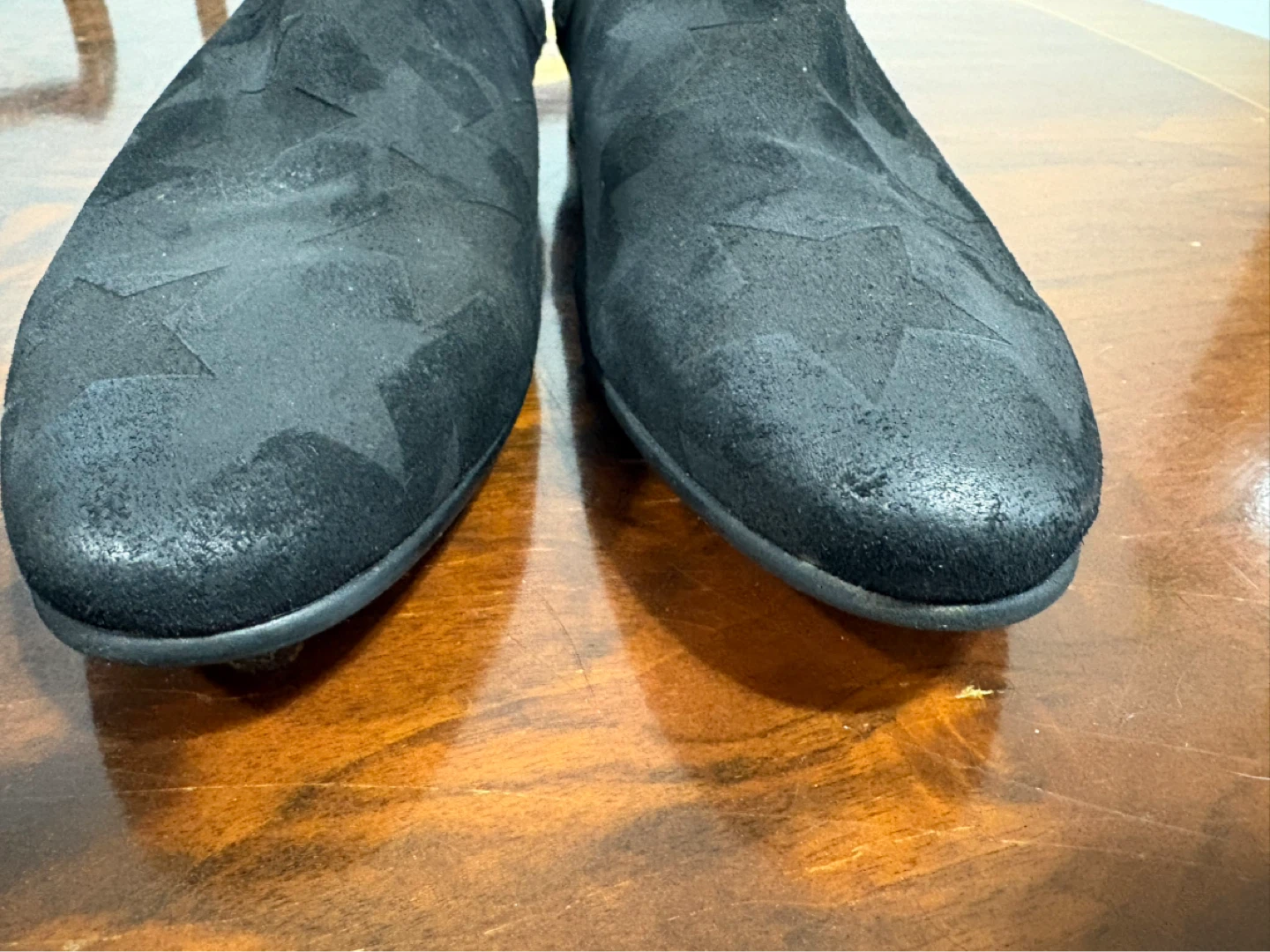 ALDO Black Suede Star Print Chelsea Boots - Size 11 - photo 2