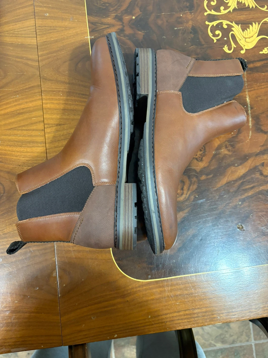 Call It Spring Men's Brown Faux Leather Chelsea Boots - Size 11 - photo 4
