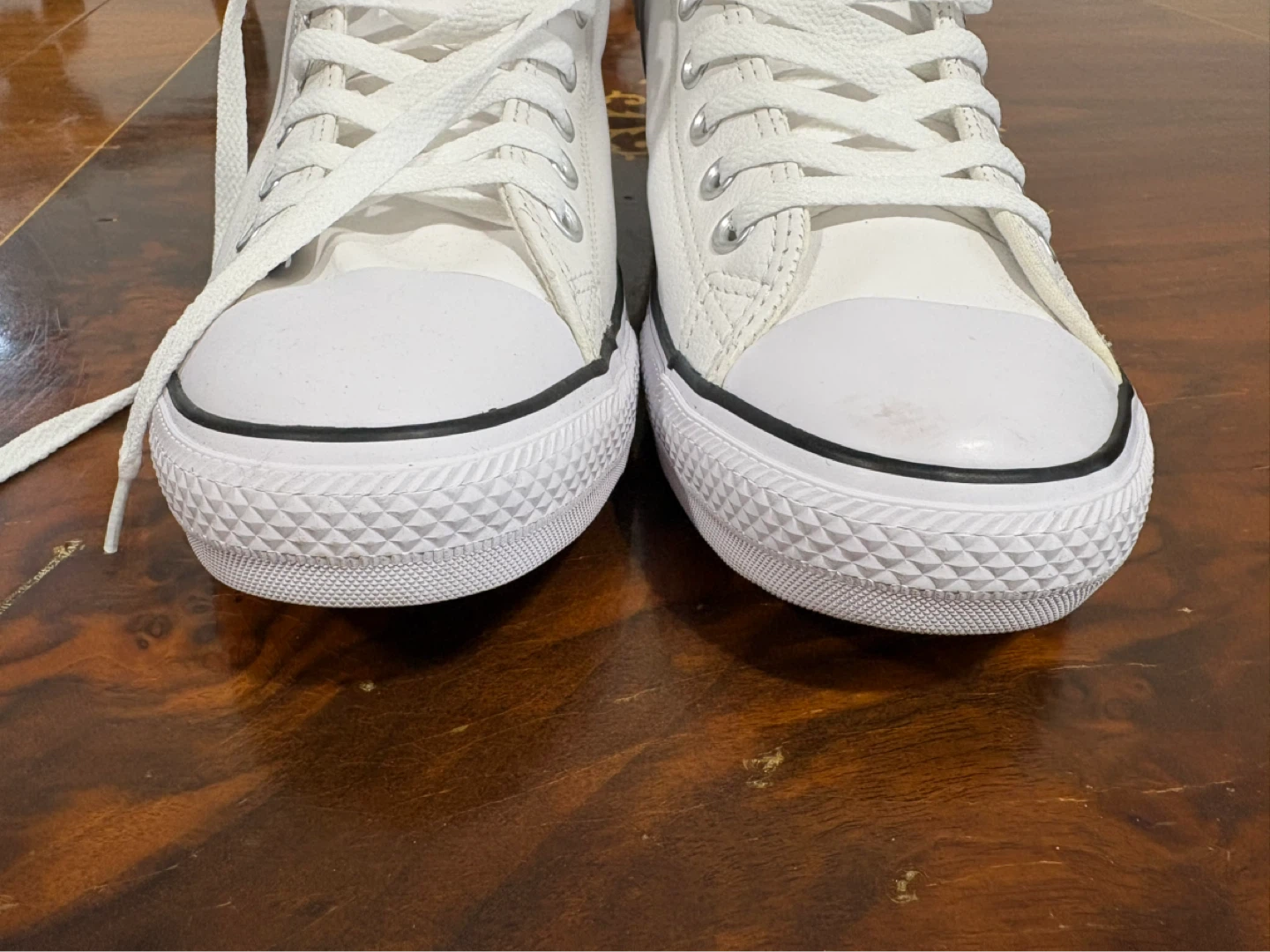 White Converse High-Top Sneakers - Size 11 - photo 2