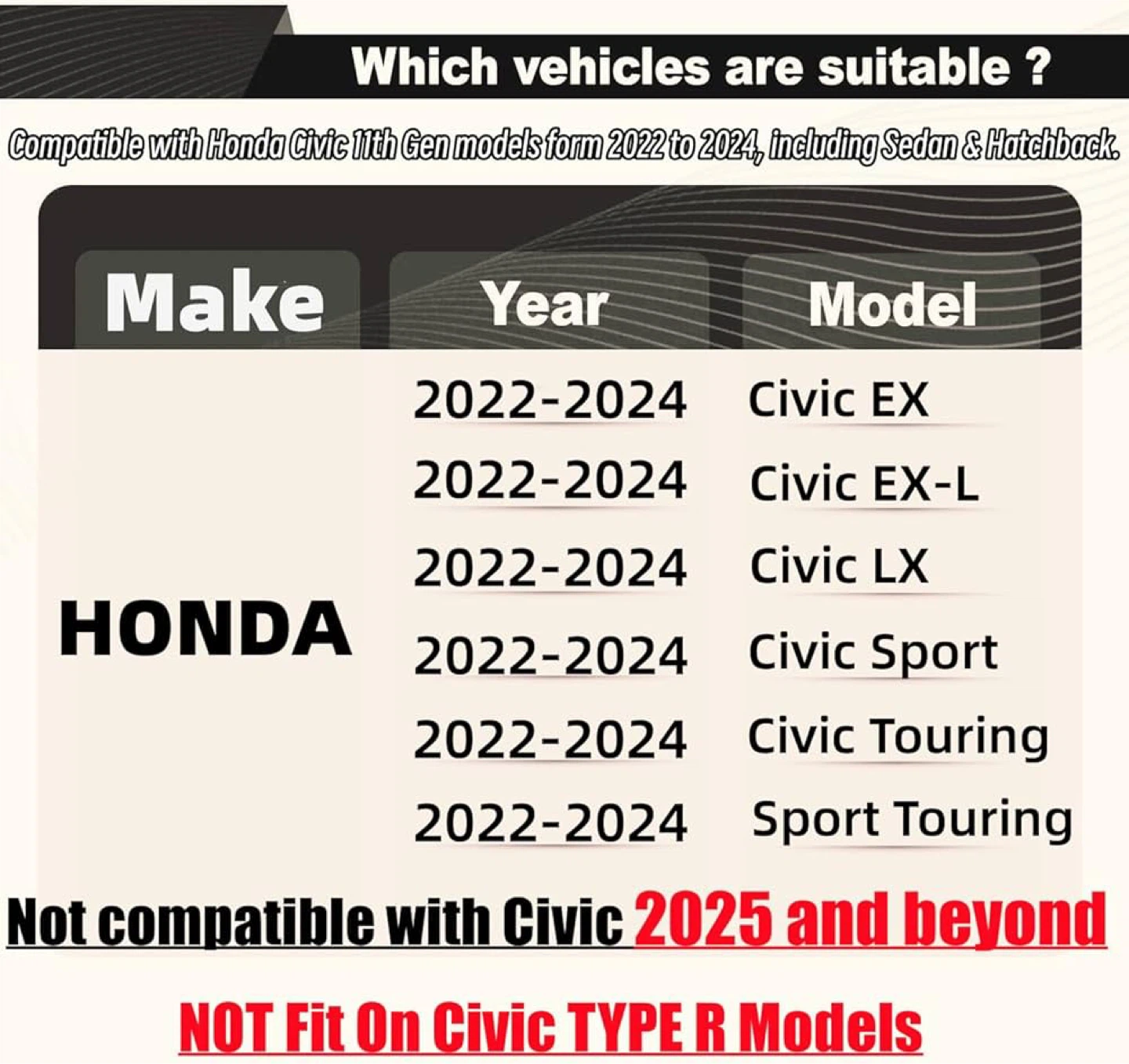 2022 - 2024 Honda Civic Front Splitter - BNIB - photo 3