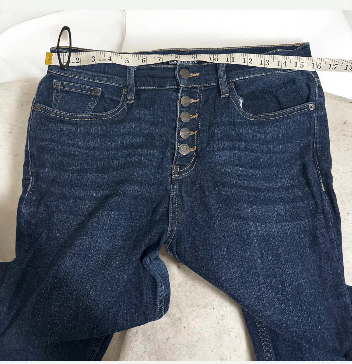 Calvin Klein Jeans Women's Blue Button-Fly Denim Jeans Size 30 - photo 5