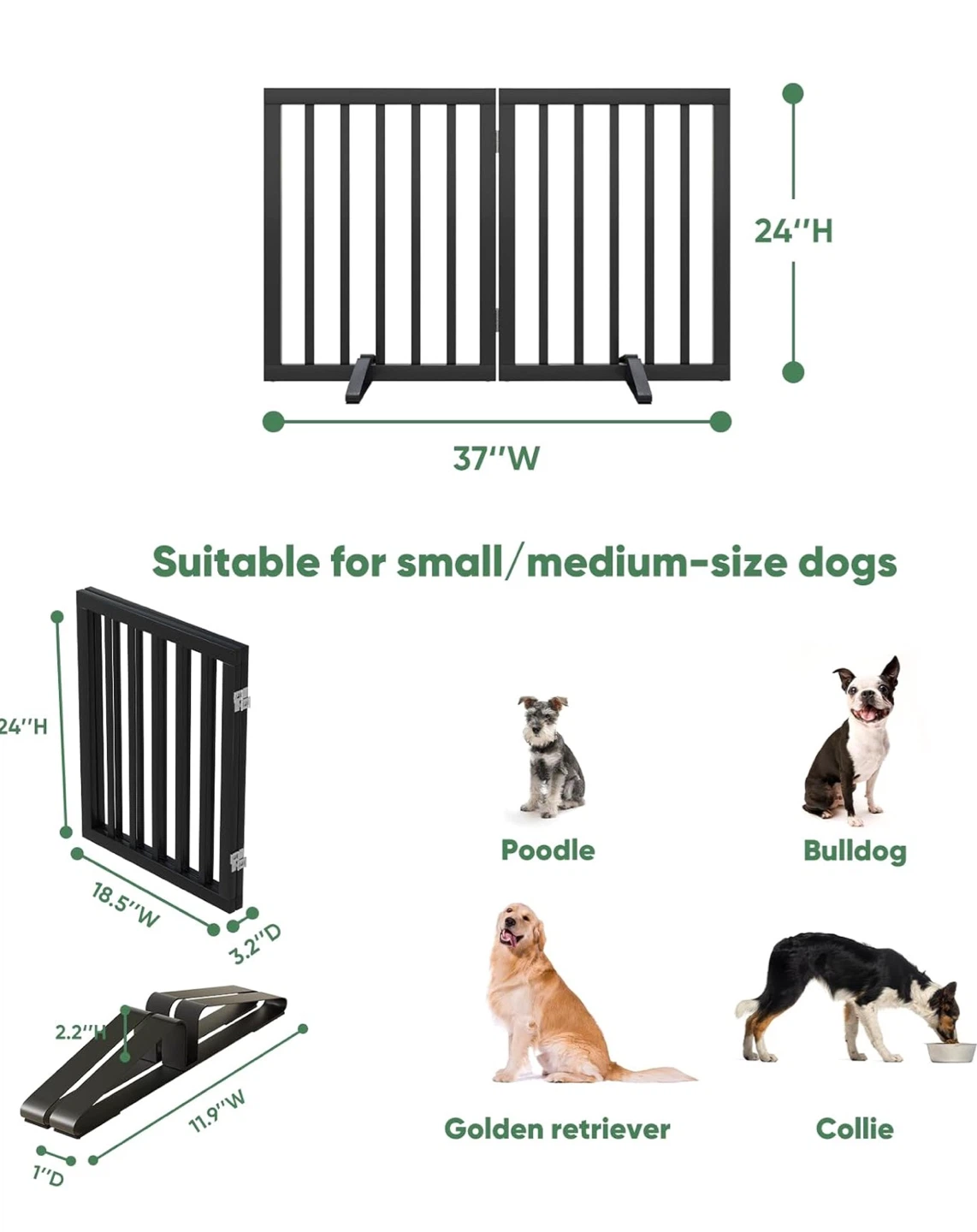 Bamboo Freestanding Dog Gate - Brand new - photo 2