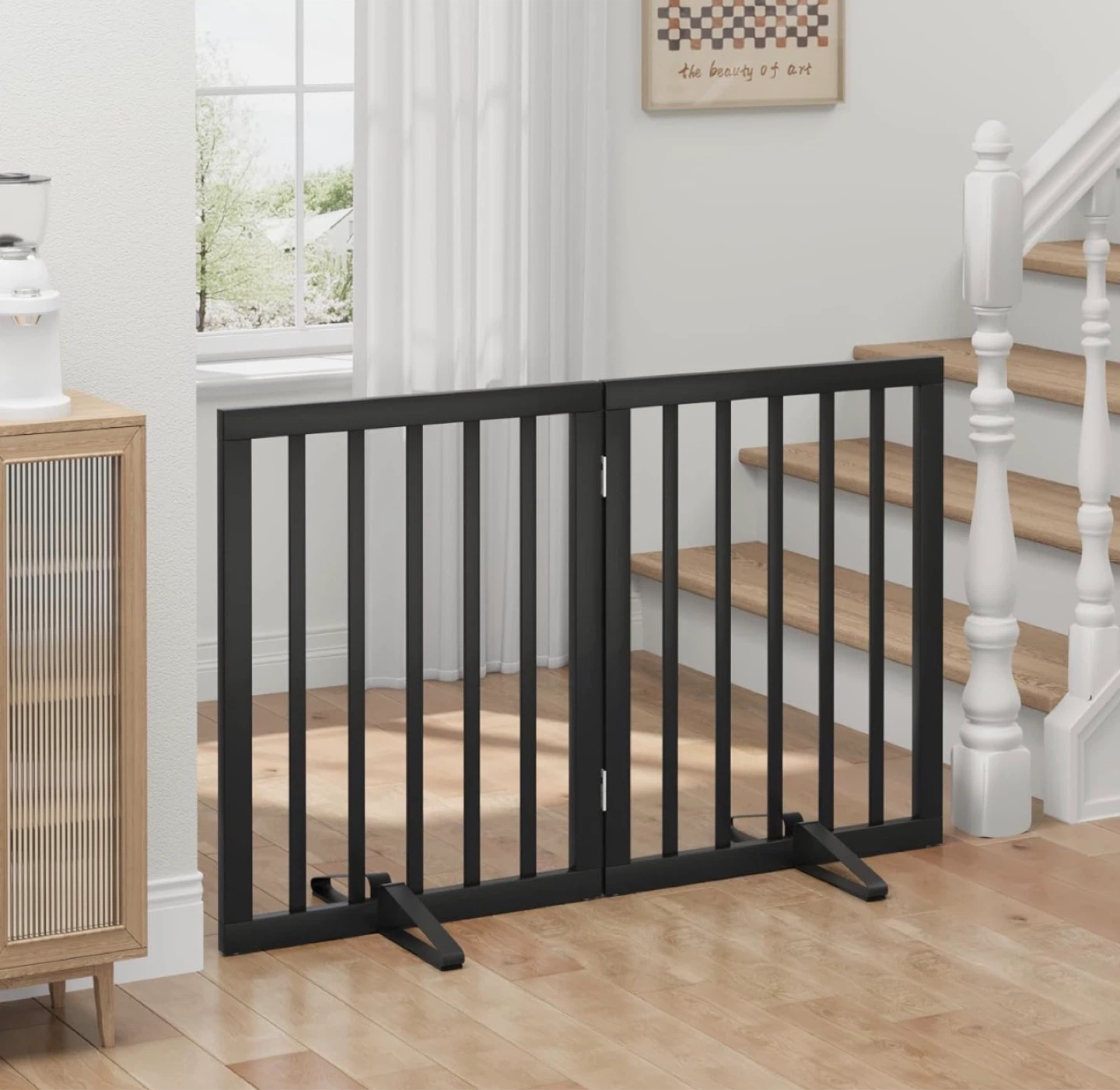 Bamboo Freestanding Dog Gate - Brand new - photo 3