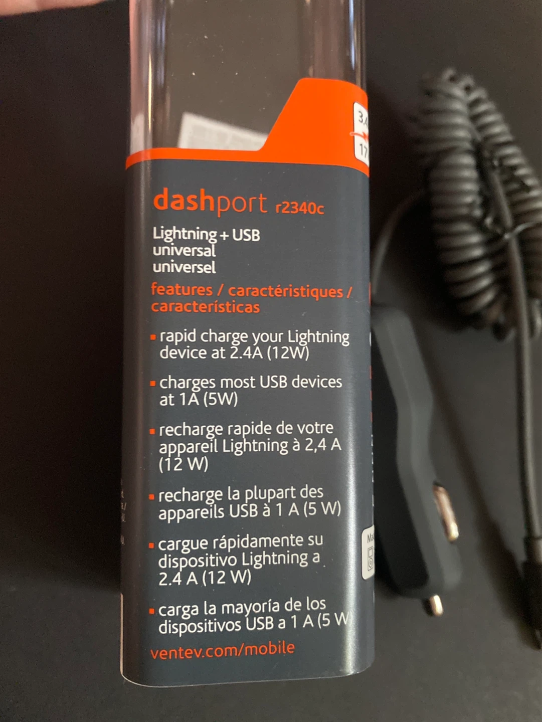 Ventev Dashport Lightning + USB Car Charger - photo 4