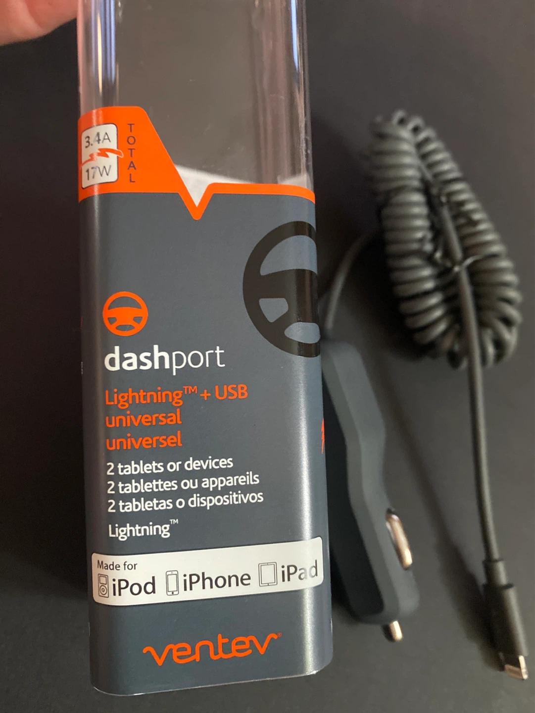 Ventev Dashport Lightning + USB Car Charger - photo 3