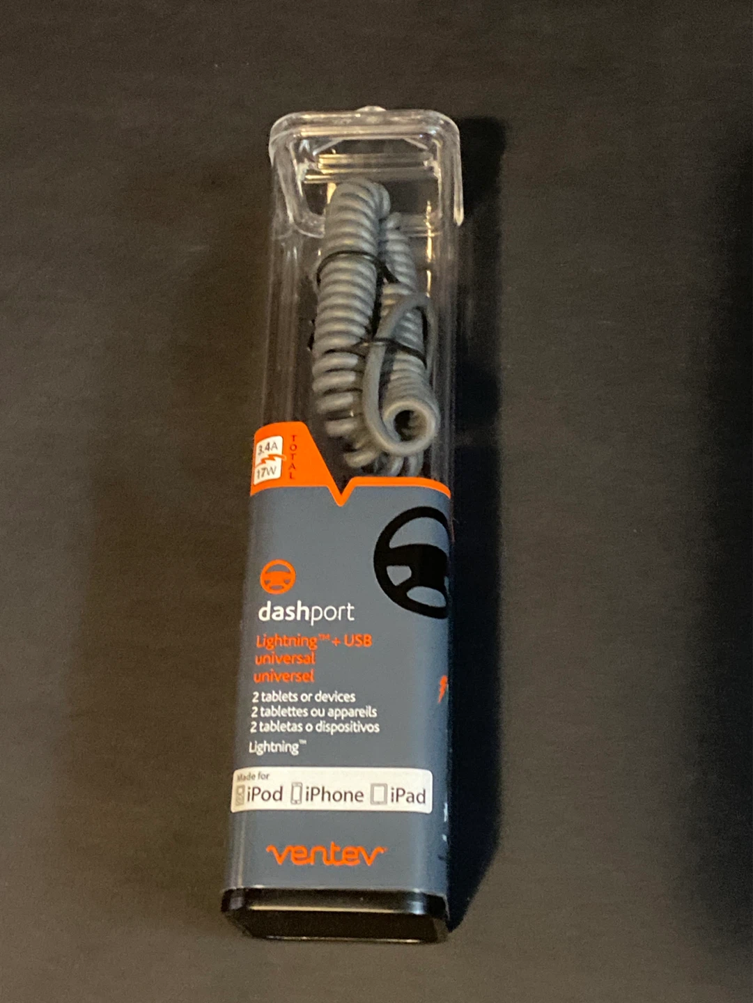 Ventev Dashport Lightning + USB Car Charger
