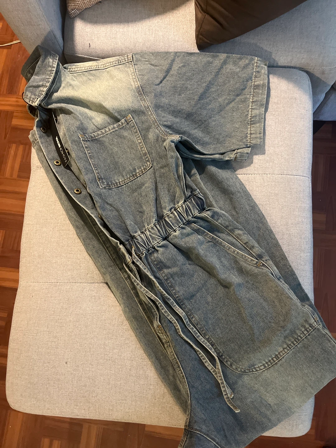 Women's Denim Jumpsuit - photo 5