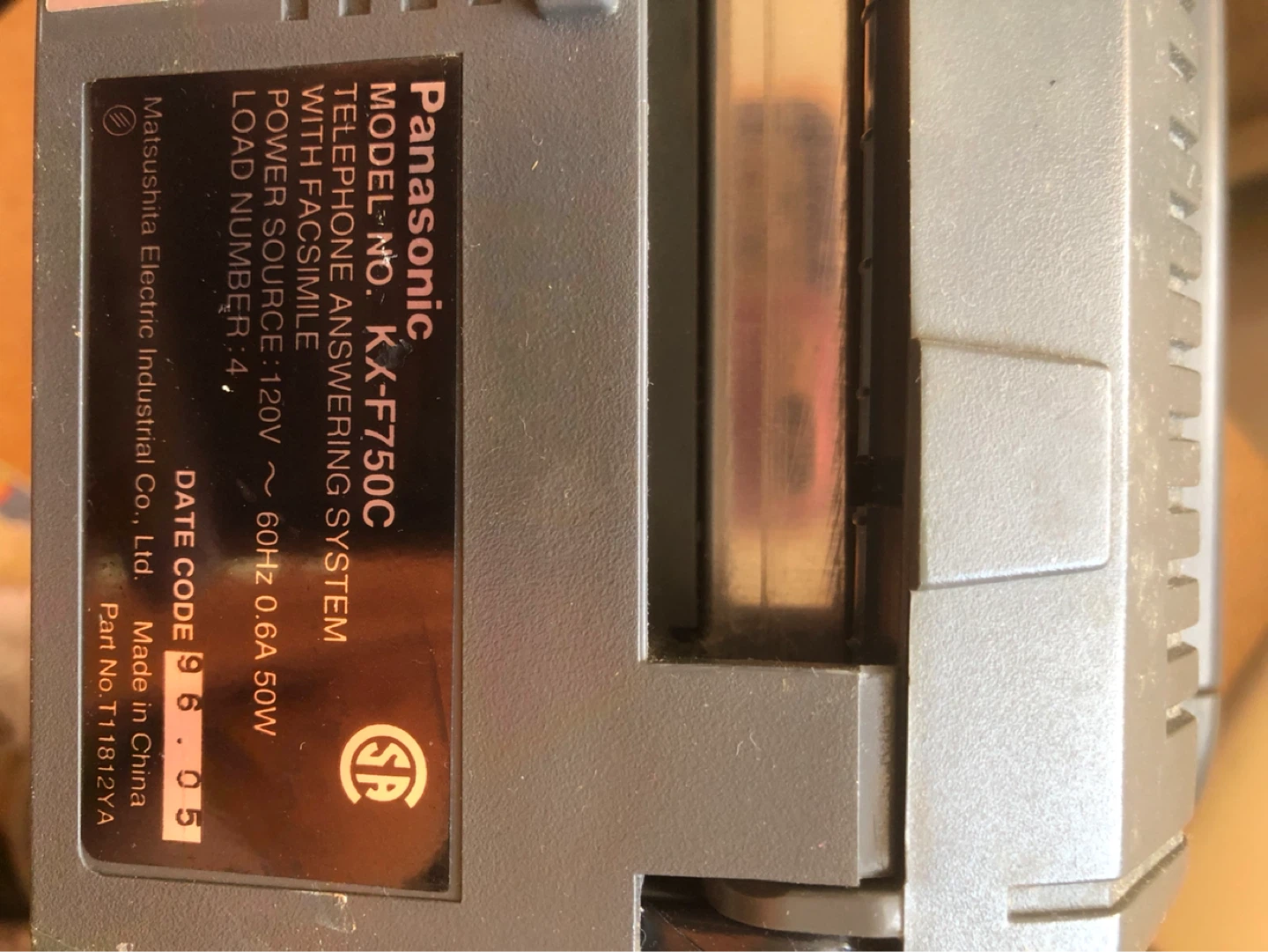 Panasonic KX-F750C Fax Machine with Answering System - photo 3
