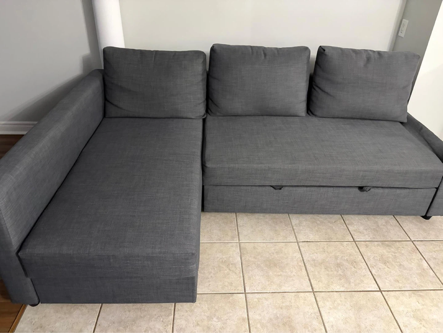 IKEA Pullout Couch (Sofa bed with storage)