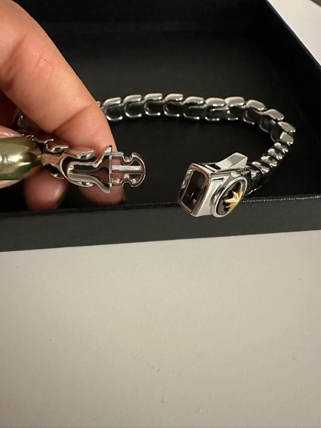 U-Link Stainless Steel Bracelet ion-plated star clasp - photo 2