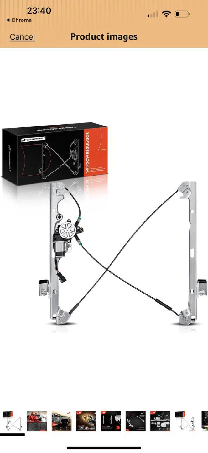 A-Premium Power Window Regulator with Motor Front Right Passe