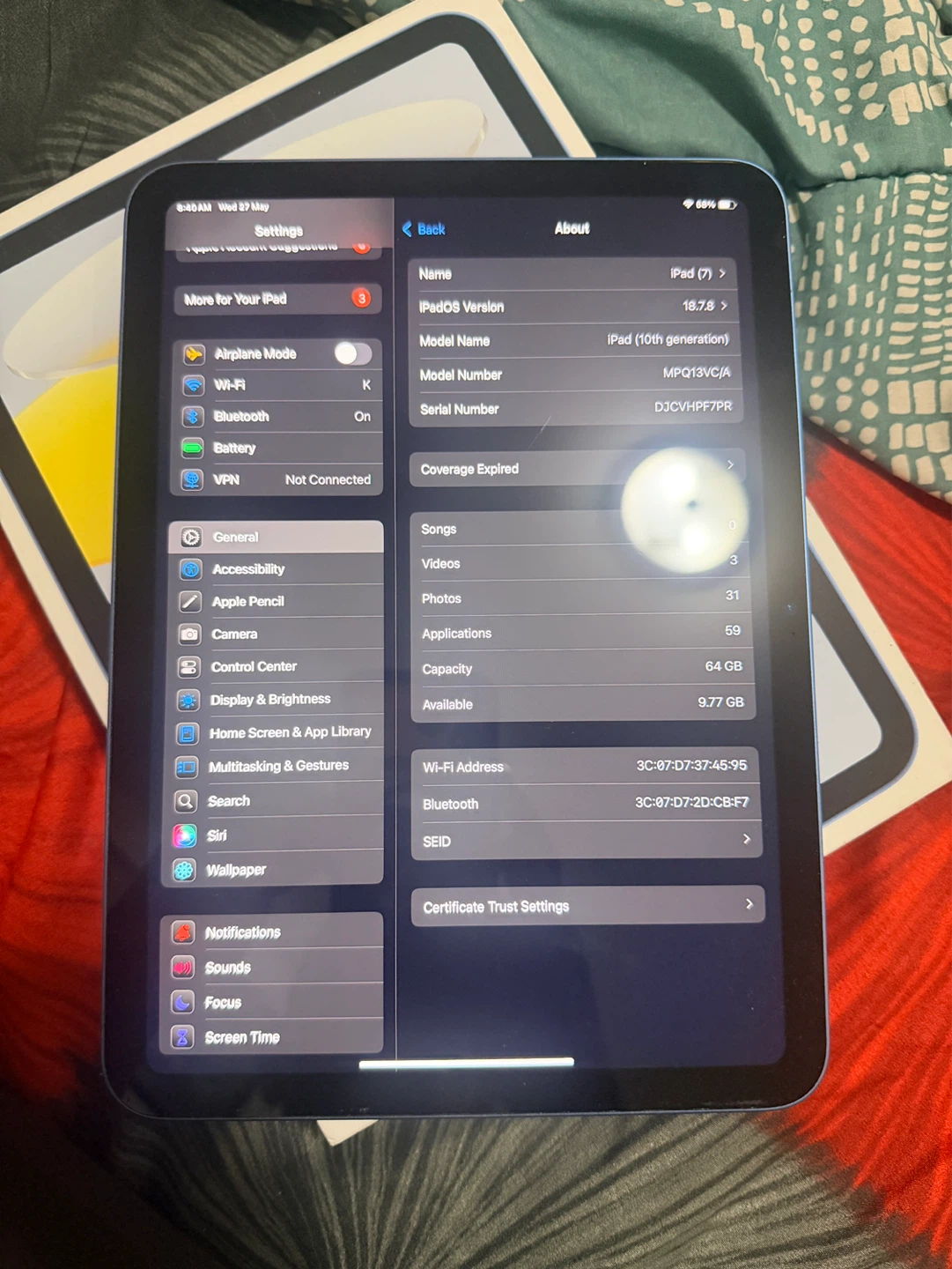 Apple iPad Air (10th Gen) - Blue - 64GB Wi-Fi - photo 3