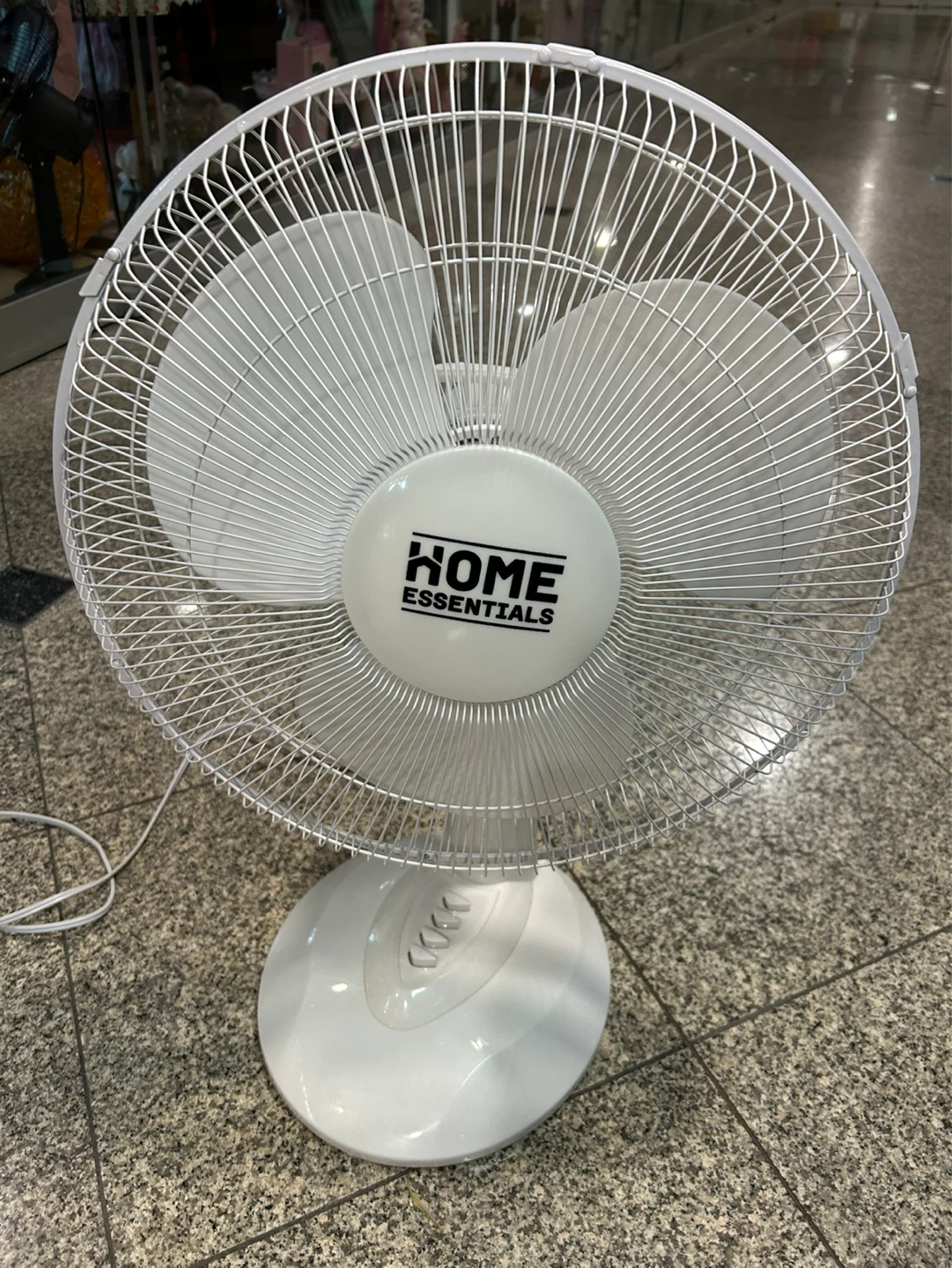 HOME ESSENTIALS White Table Fan