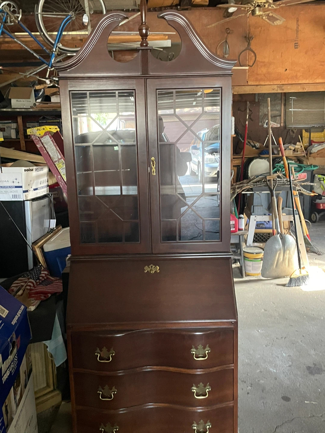 Vintage Secretary Desk with Hutch - photo 3
