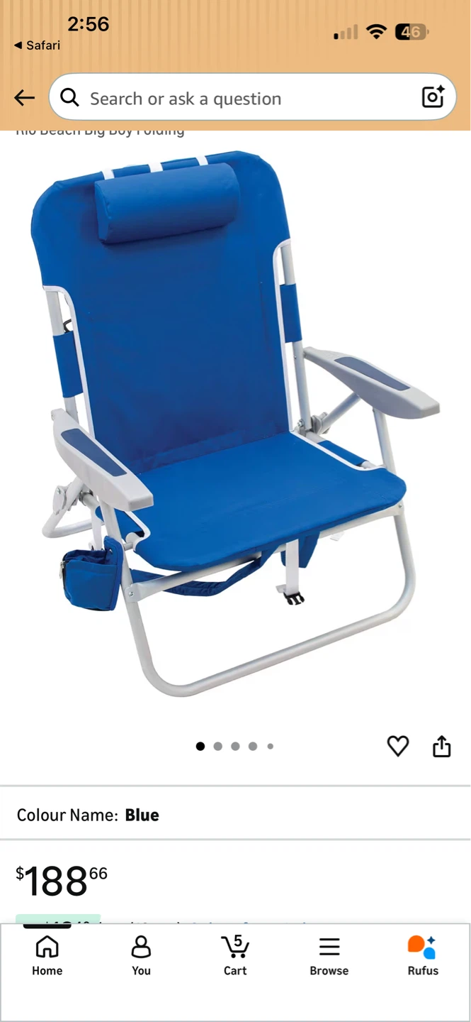 NEW 2 for 1 RIO BEACH FOLDING CHAIRS FOR DECK PARK CAMPING - photo 2