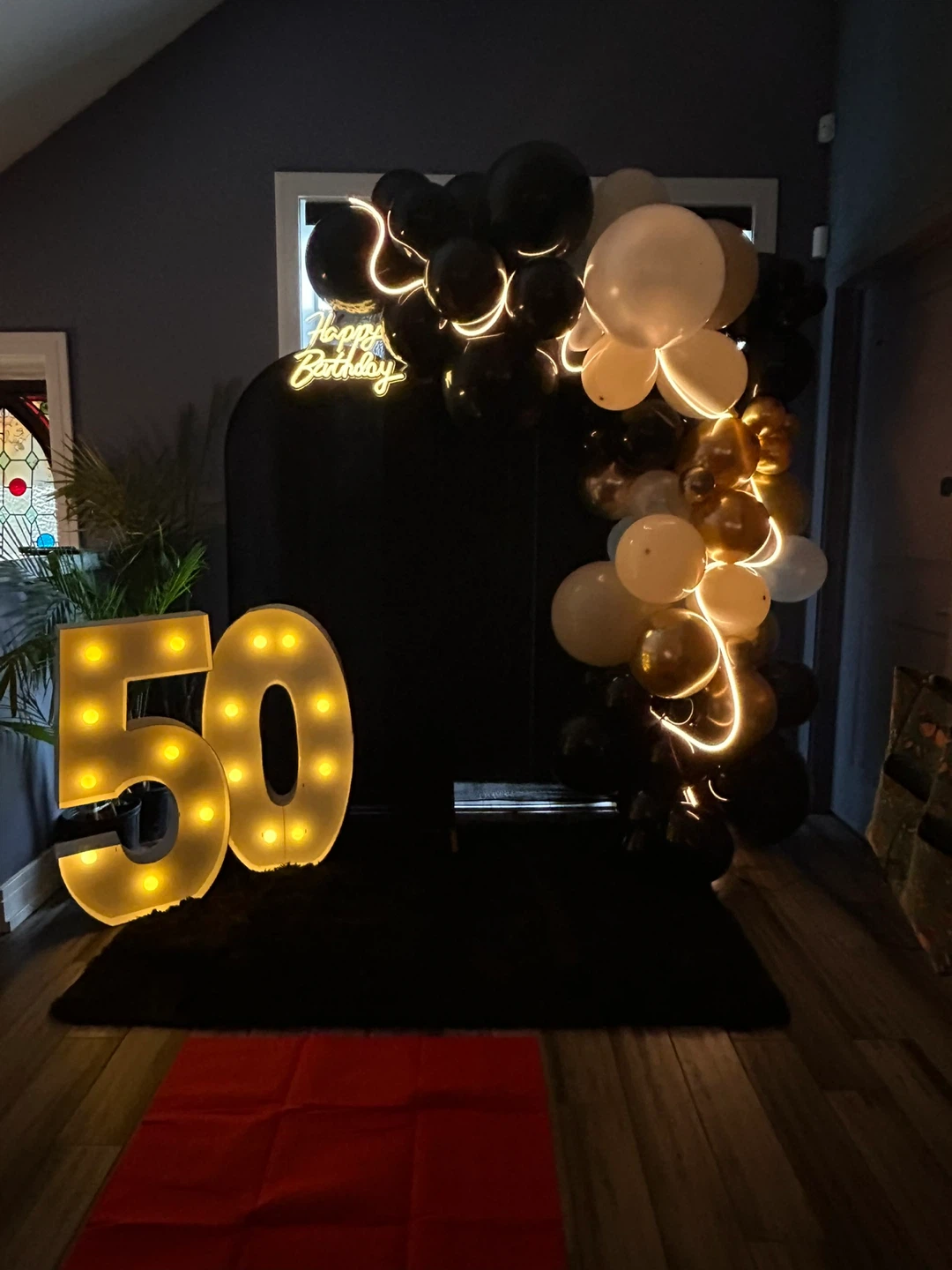 Light-Up "50" Marquee Numbers