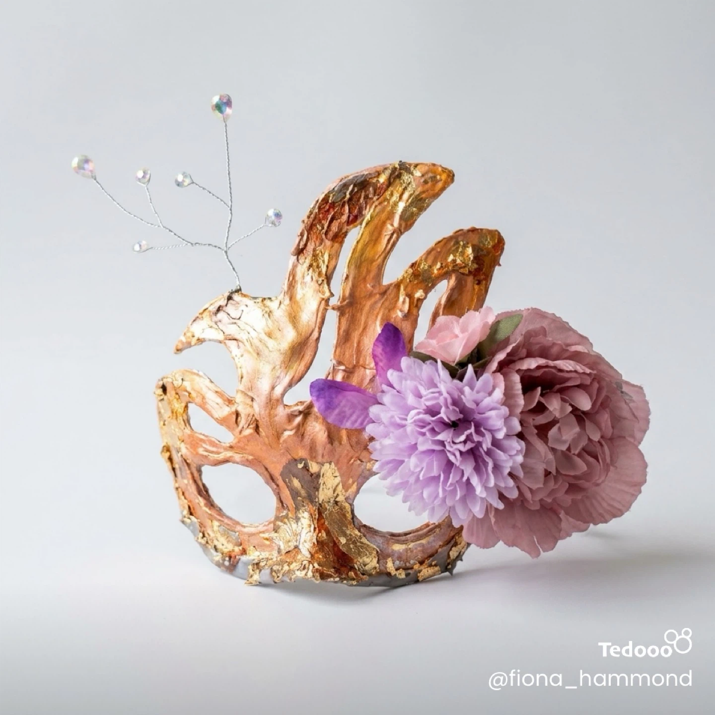 Decorative Mask with Flowers - photo 2