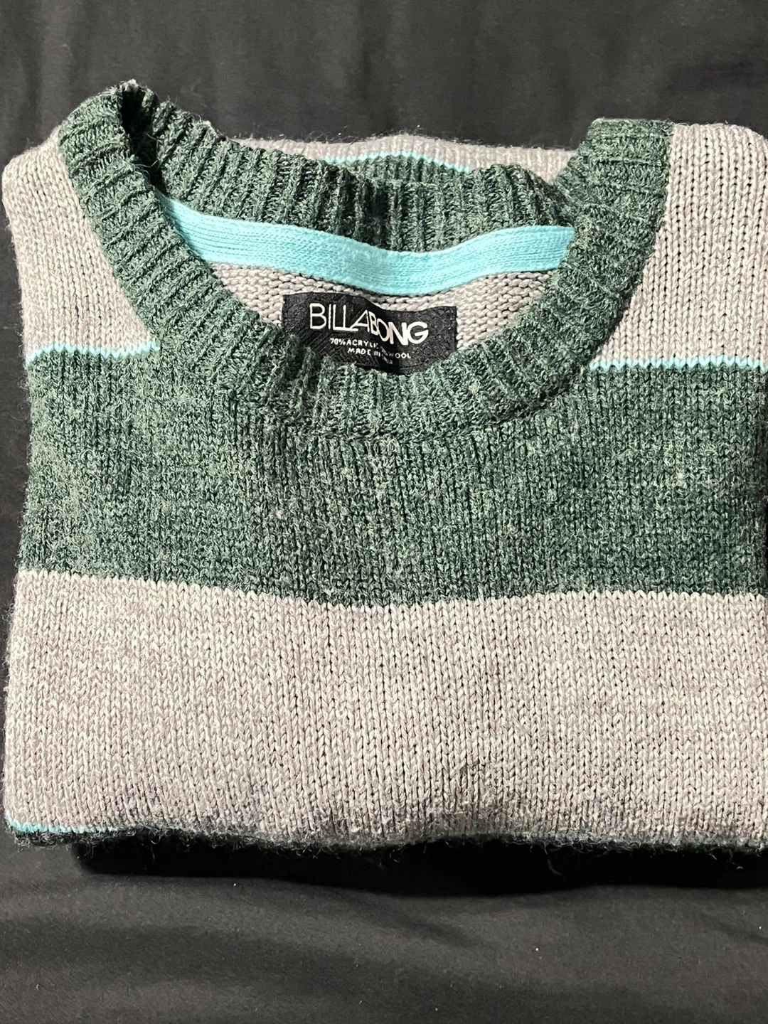 Billabong Striped Crewneck Sweater Size M - photo 5