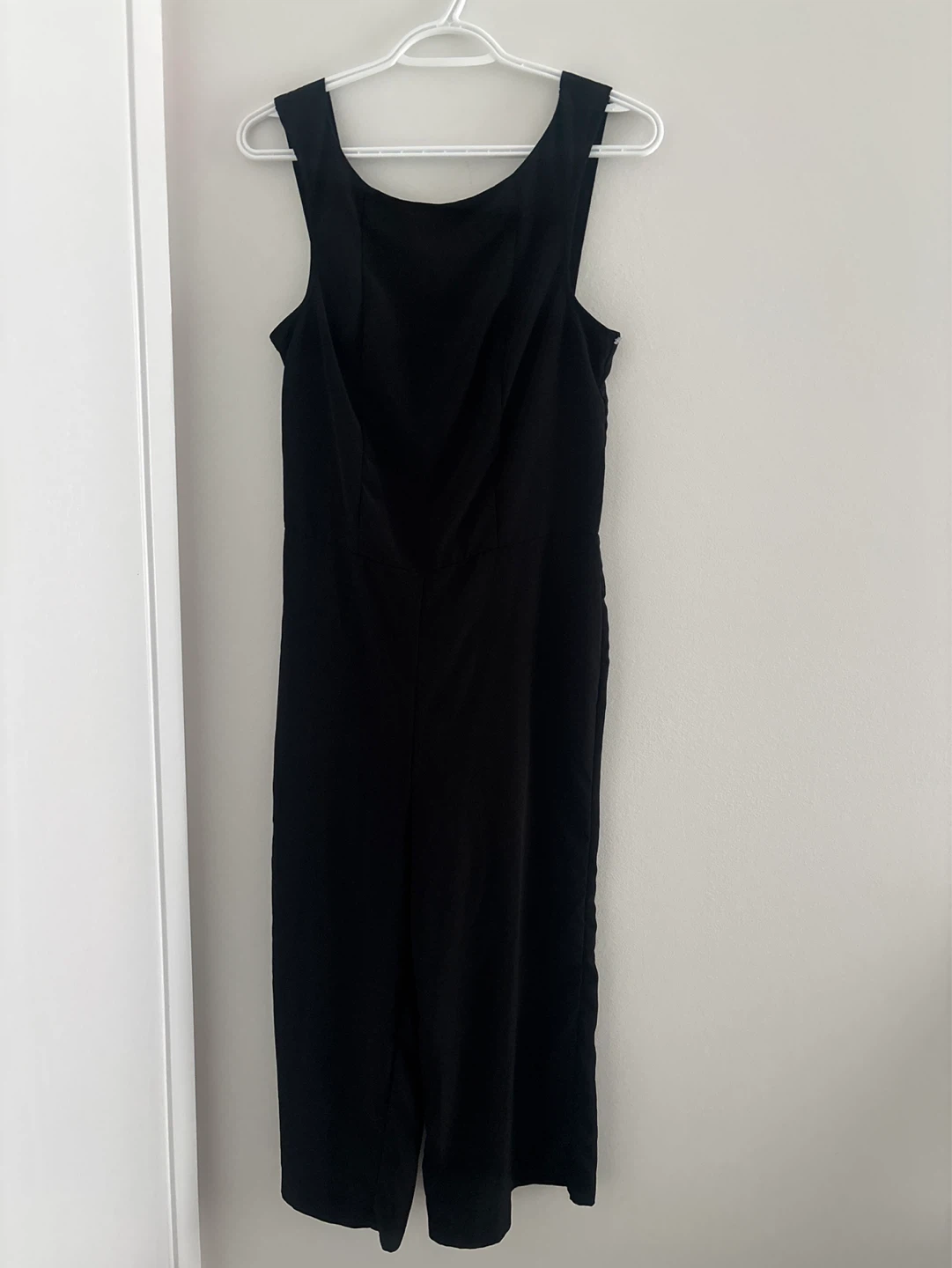 Black Wide Leg Jumpsuit with Back Zipper