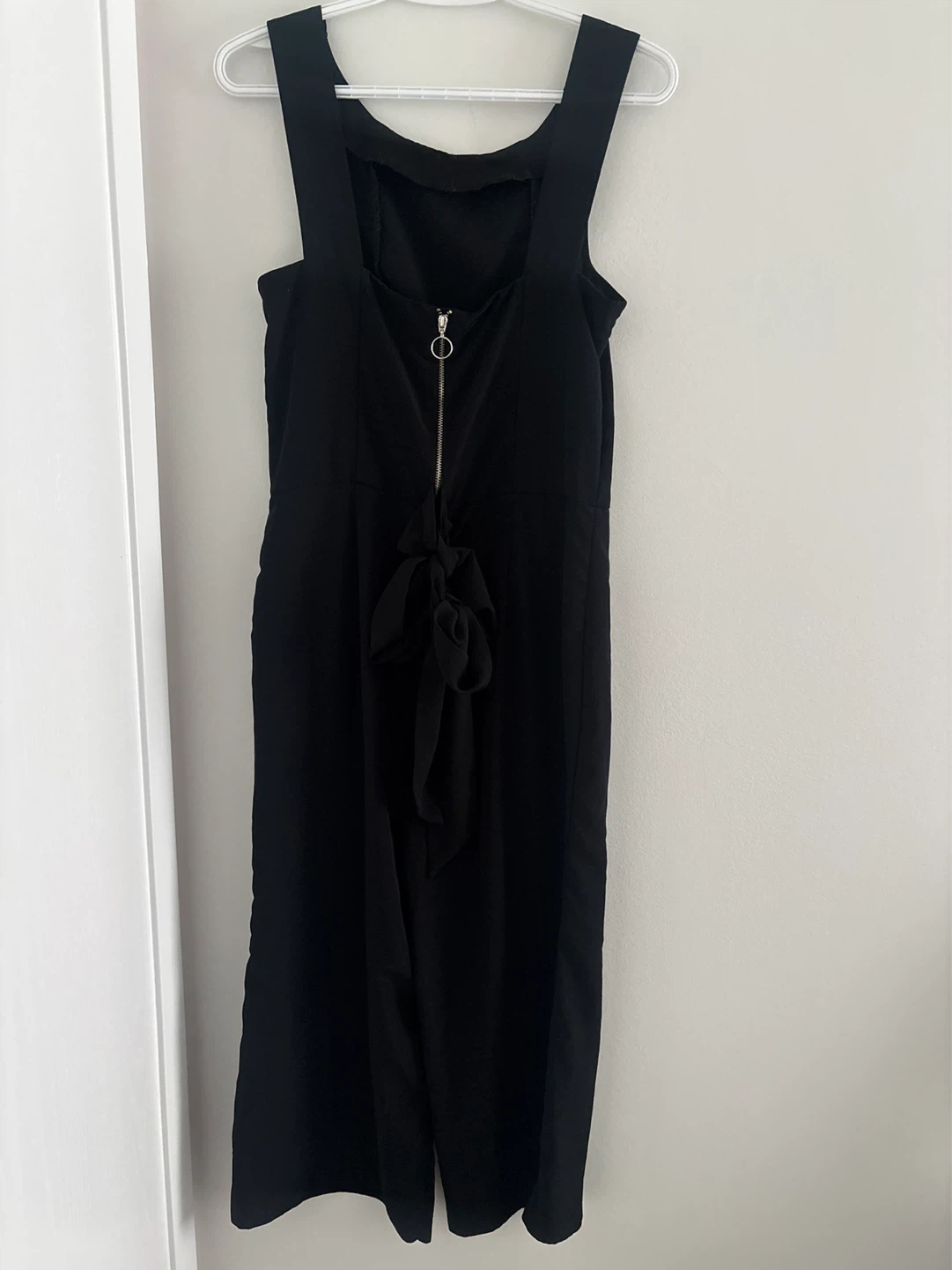 Black Wide Leg Jumpsuit with Back Zipper - photo 2