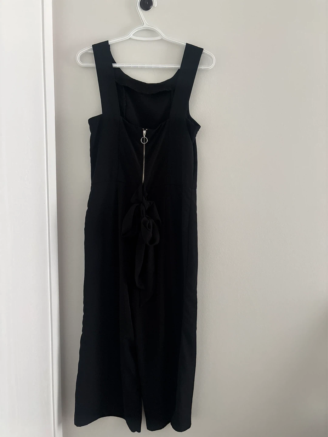 Black Wide Leg Jumpsuit with Back Zipper - photo 3