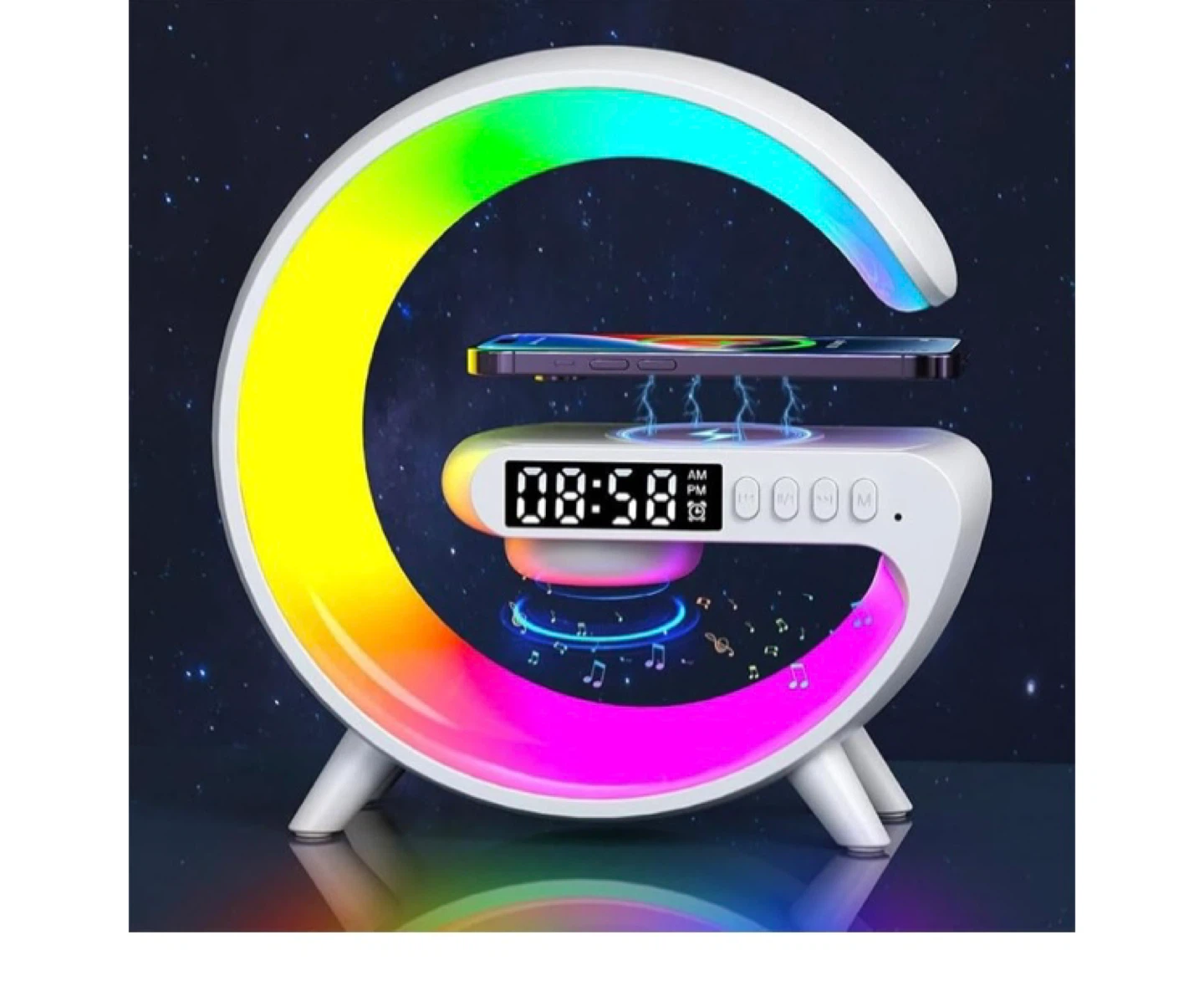 G-Shaped Sunrise Simulation Wake Up Light with Wireless Charger - photo 4