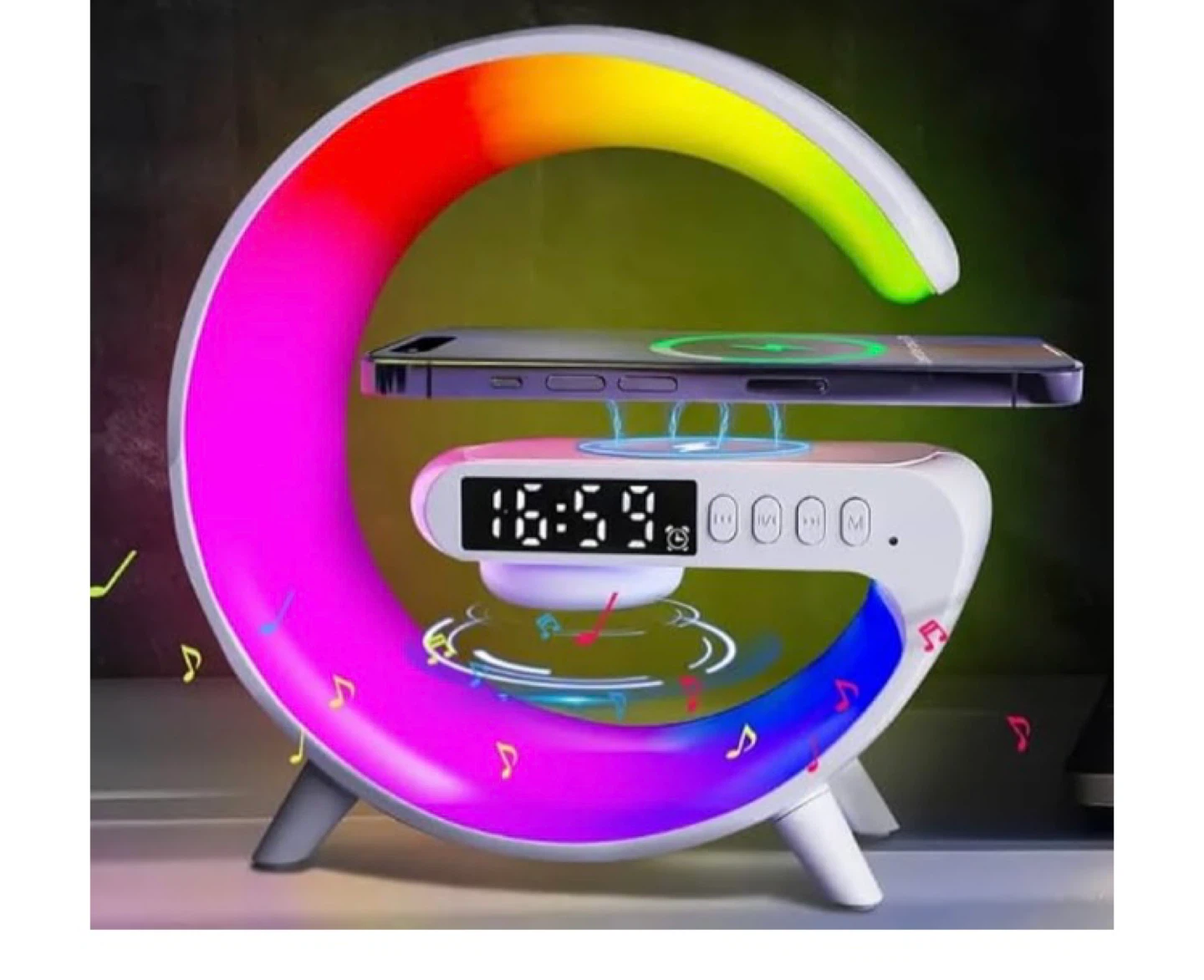 G-Shaped Sunrise Simulation Wake Up Light with Wireless Charger - photo 5
