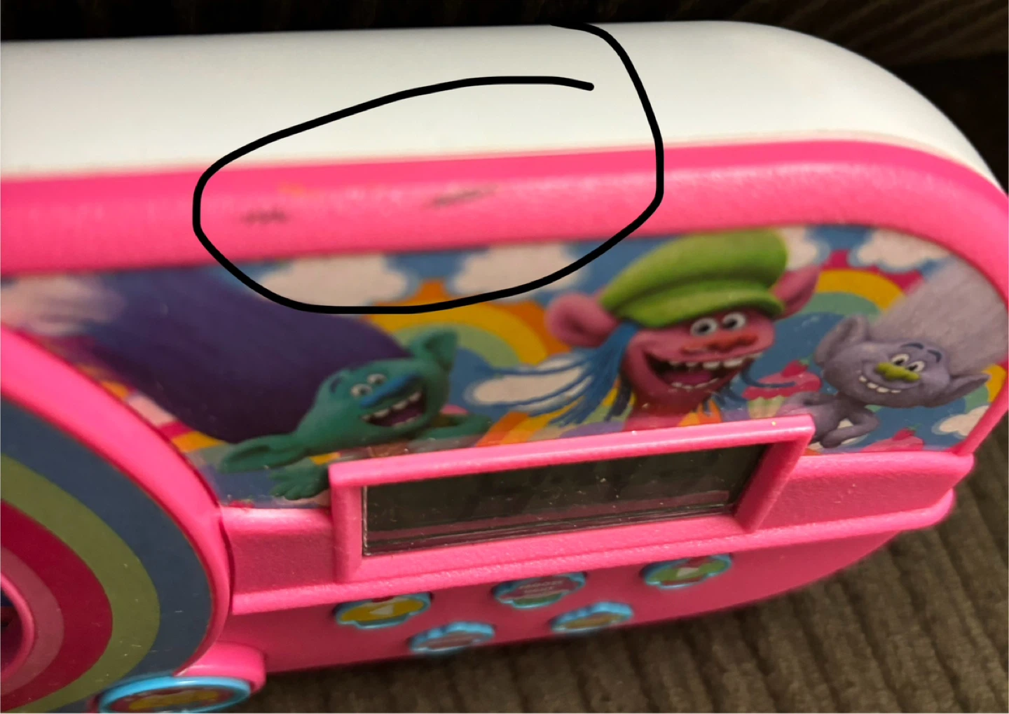 Trolls Pink Alarm Clock Radio - photo 2